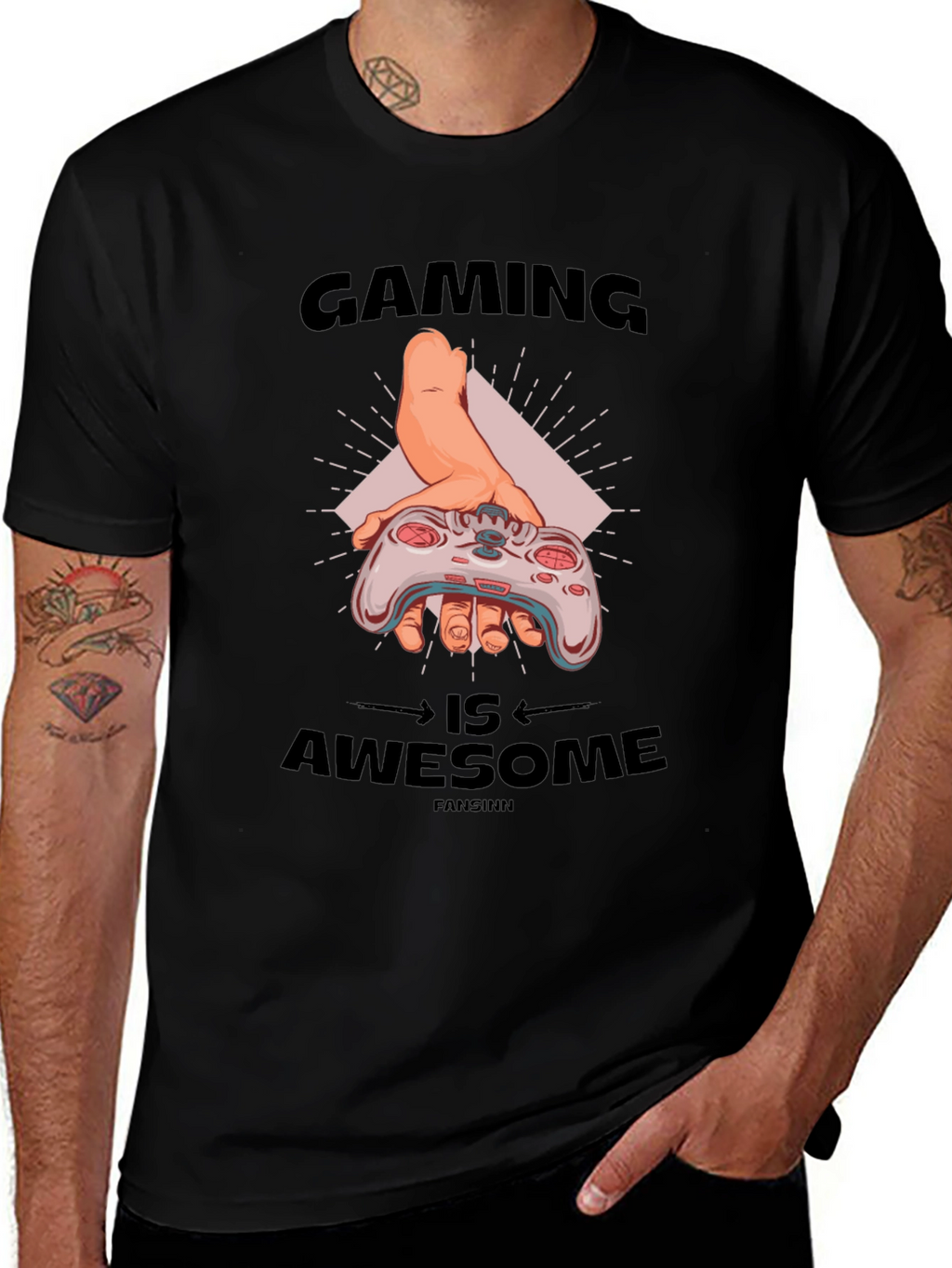 Gaming Is Awesome Black T-Shirt