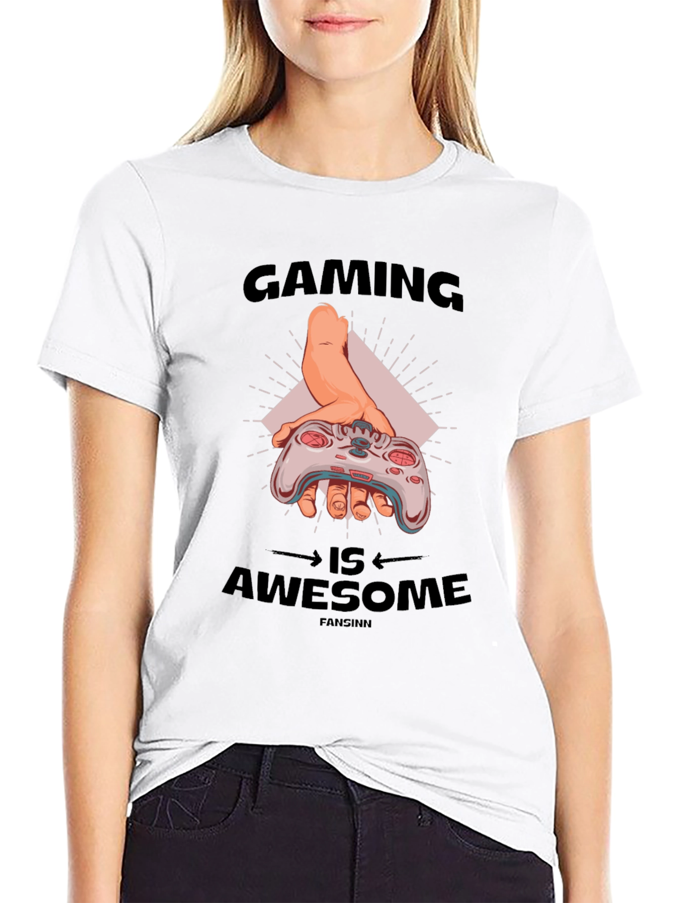 Gaming Is Awesome Black T-Shirt