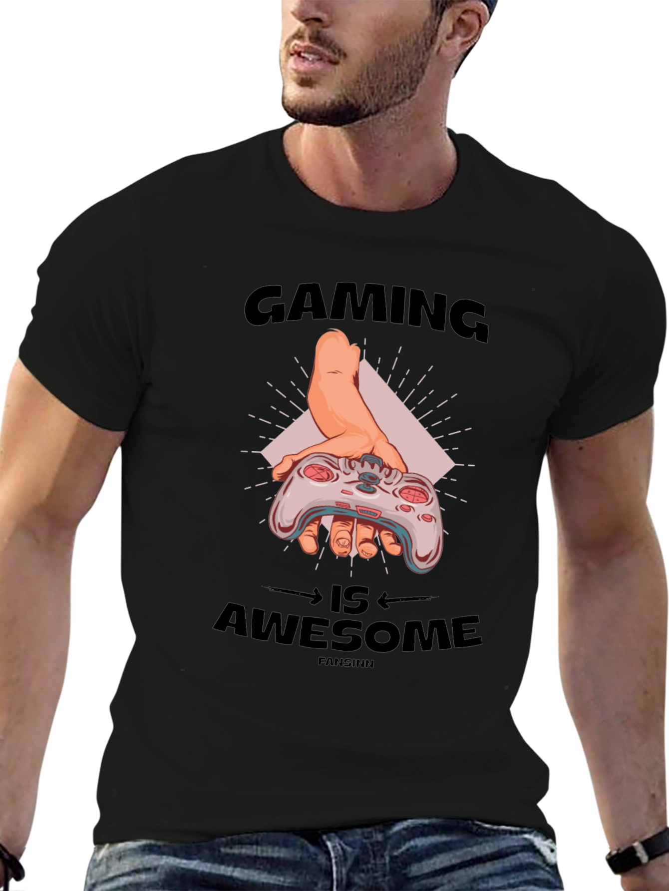 Gaming Is Awesome Black T-Shirt