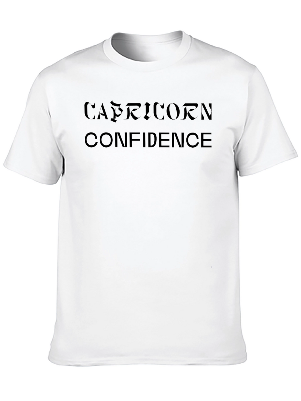 Capricorn Confidence Black T-Shirt