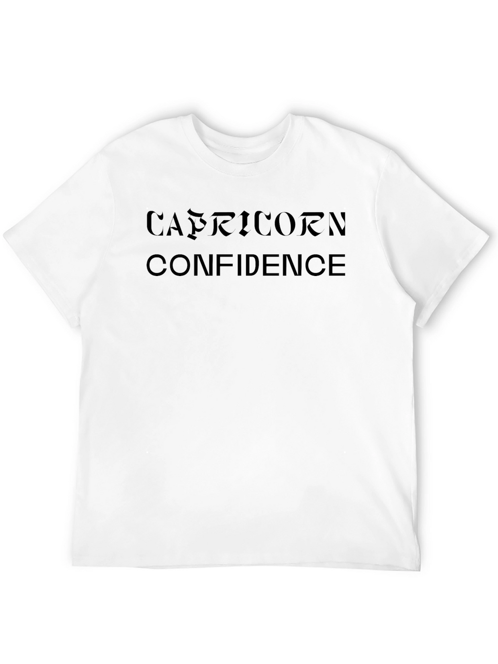 Capricorn Confidence Black T-Shirt