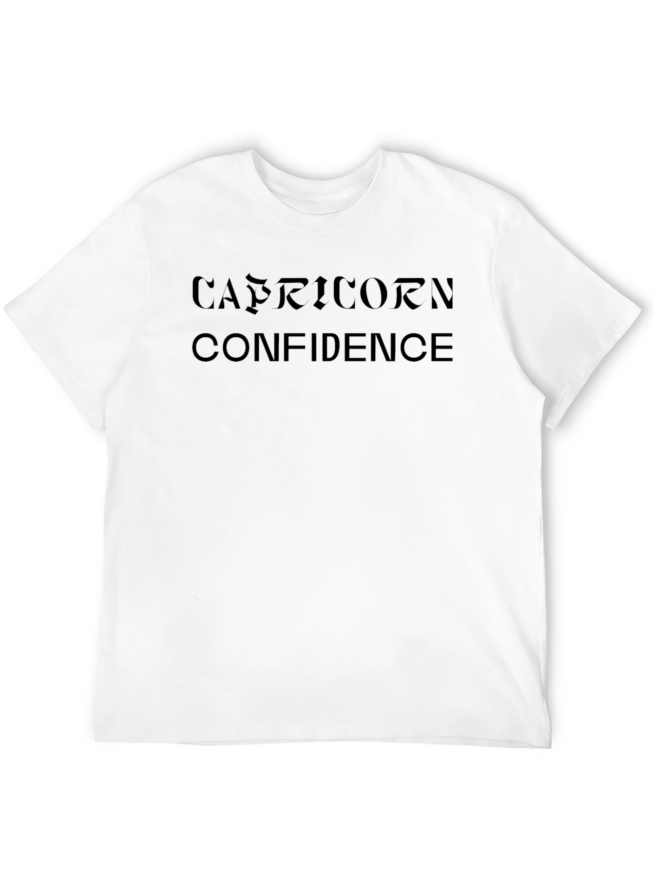 Capricorn Confidence Black T-Shirt