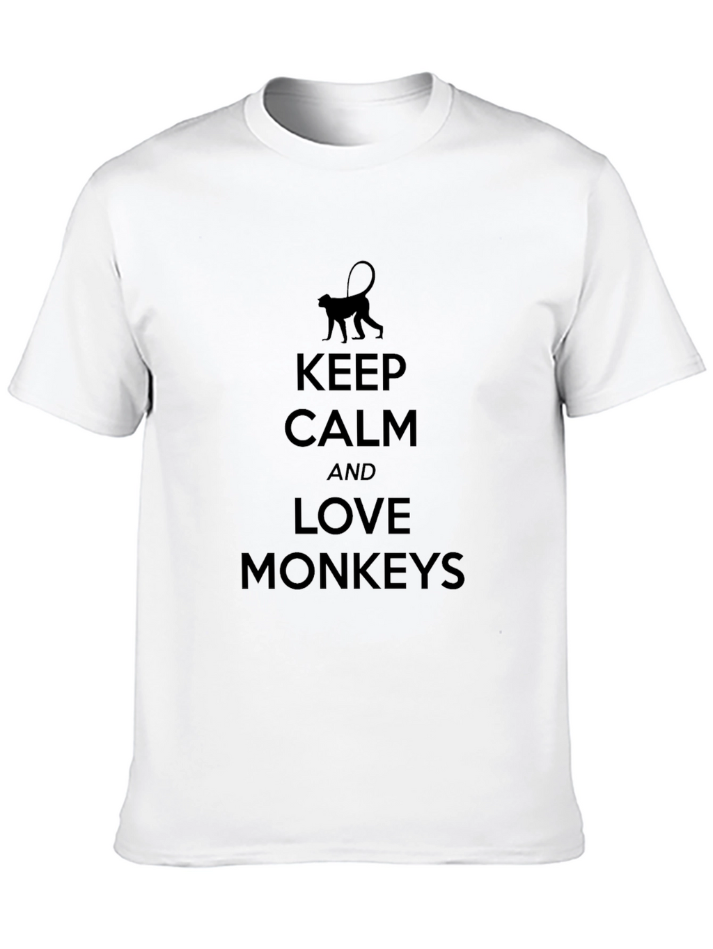 Keep Calm and Love Monkeys T-Shirt - Black