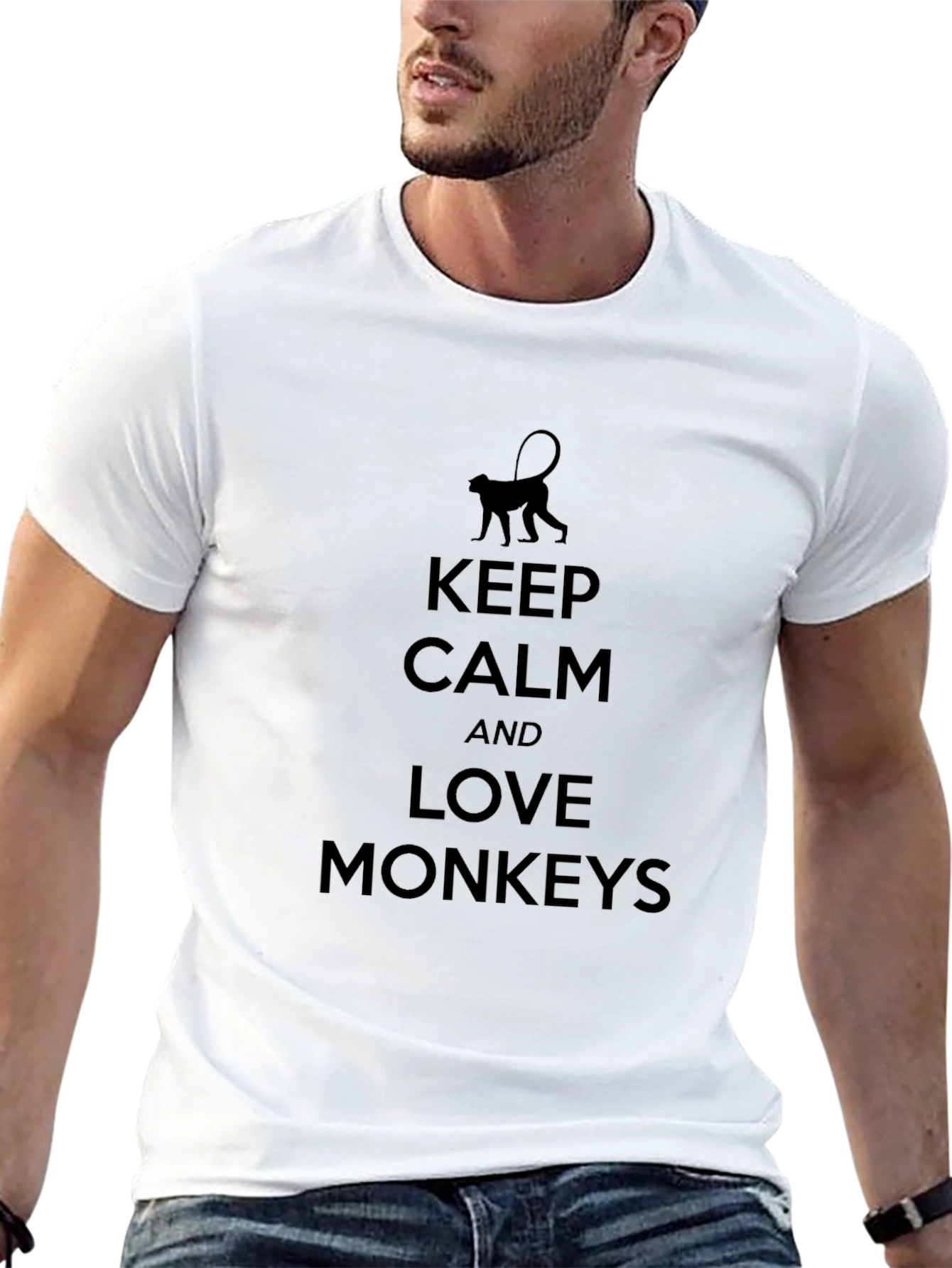 Keep Calm and Love Monkeys T-Shirt - Black