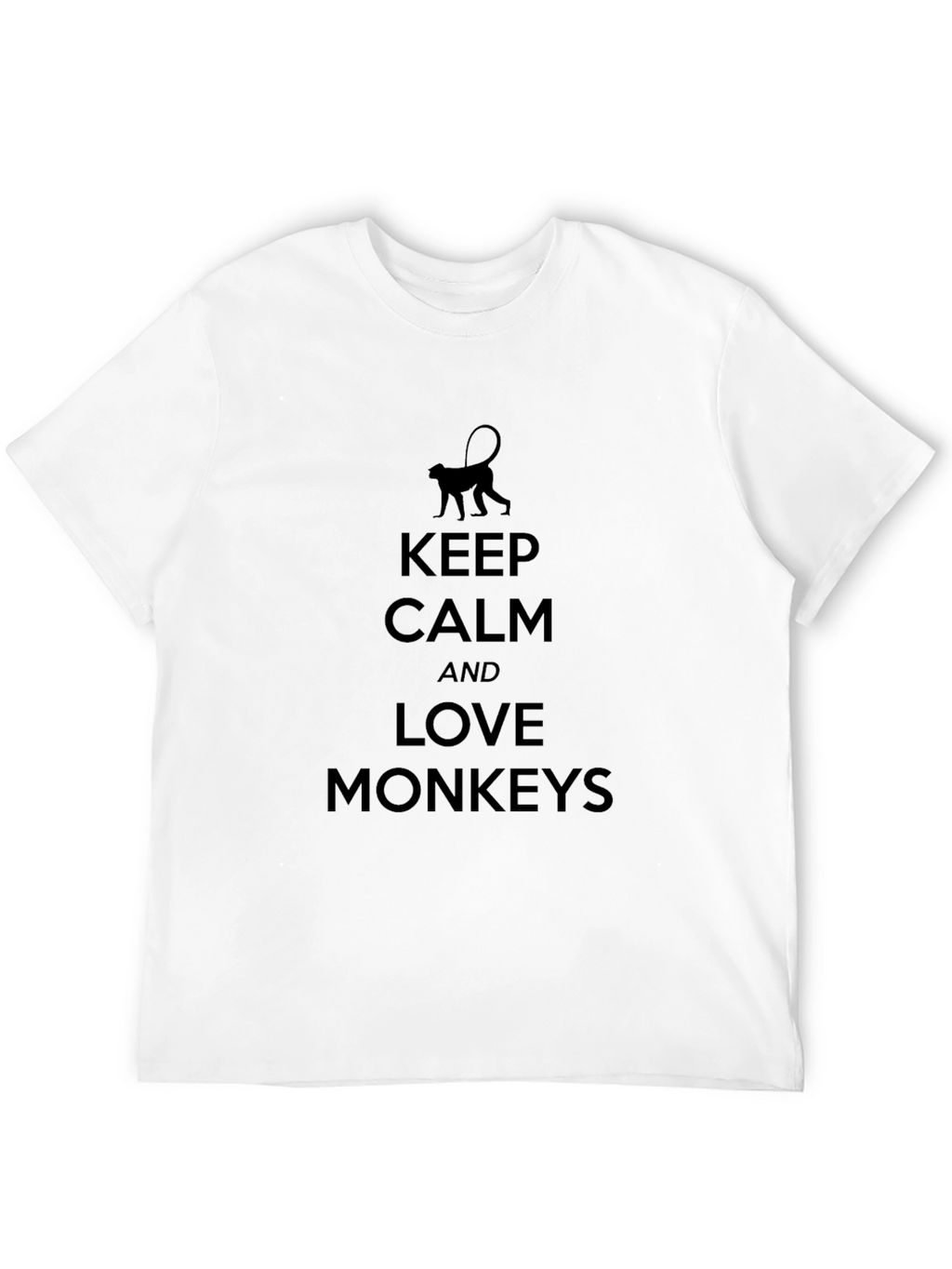 Keep Calm and Love Monkeys T-Shirt - Black