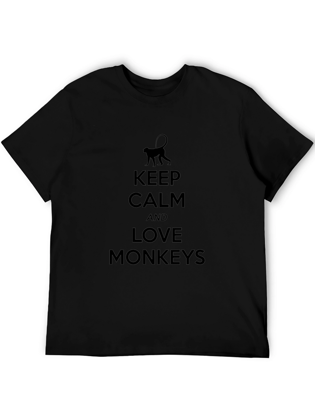Keep Calm and Love Monkeys T-Shirt - Black