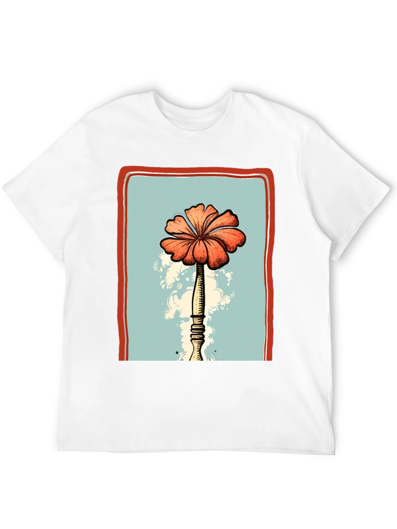 Floral Print Graphic T-Shirt - Unique Design