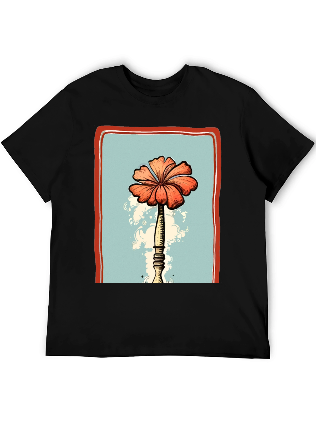 Floral Print Graphic T-Shirt - Unique Design