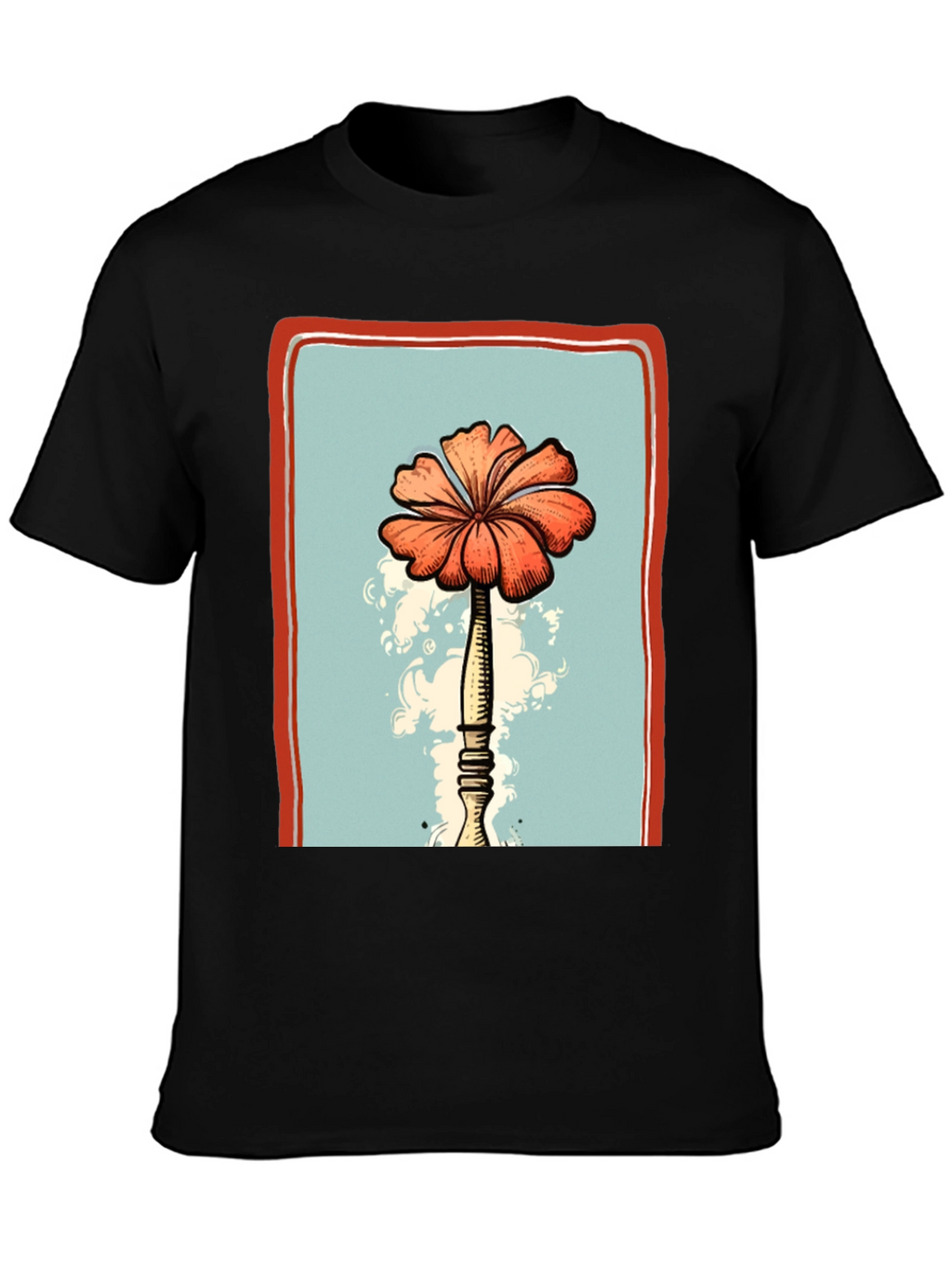Floral Print Graphic T-Shirt - Unique Design