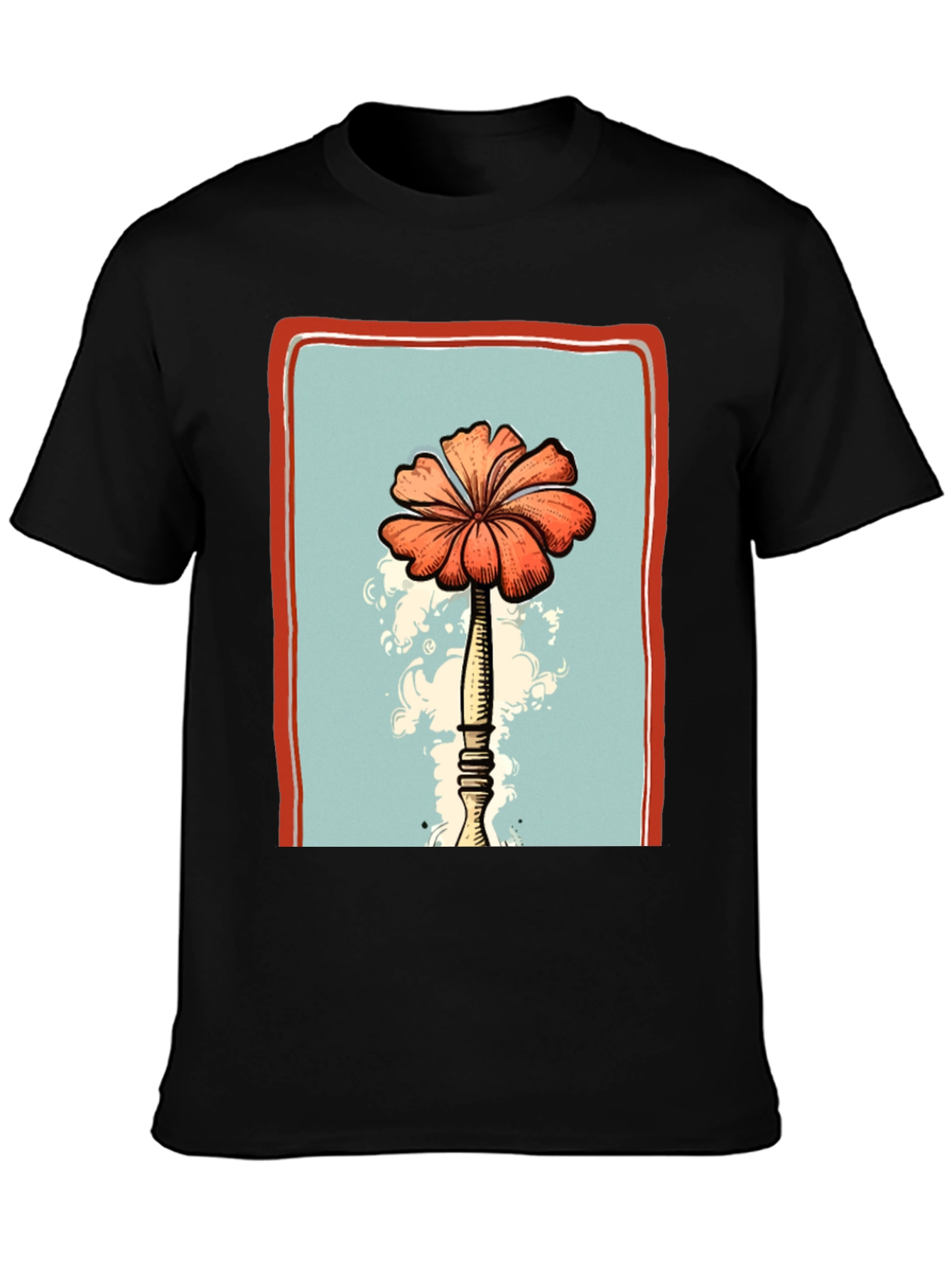 Floral Print Graphic T-Shirt - Unique Design