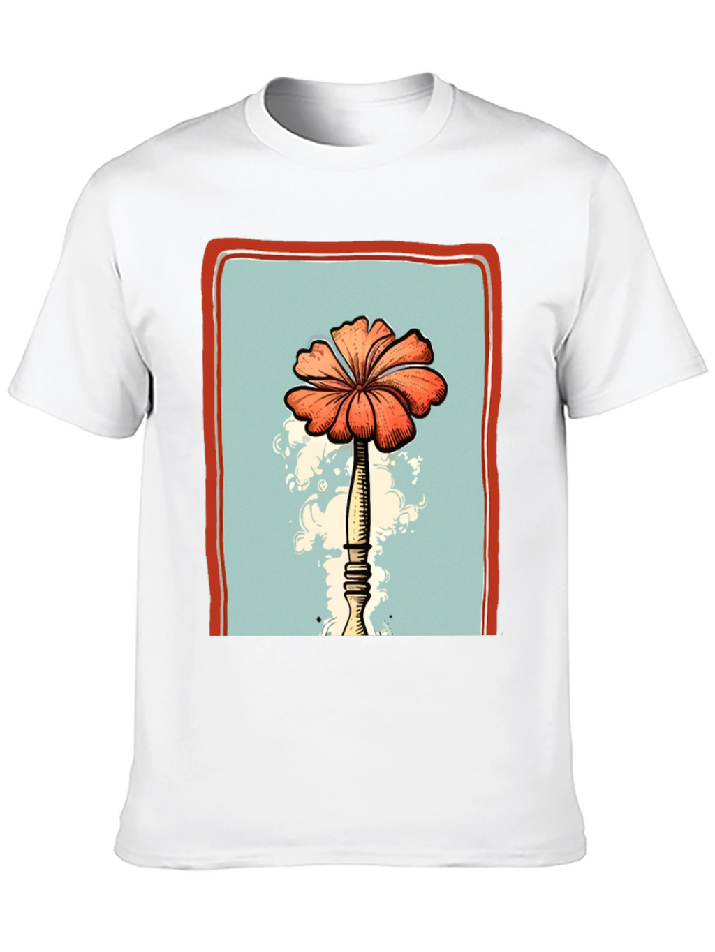Floral Print Graphic T-Shirt - Unique Design