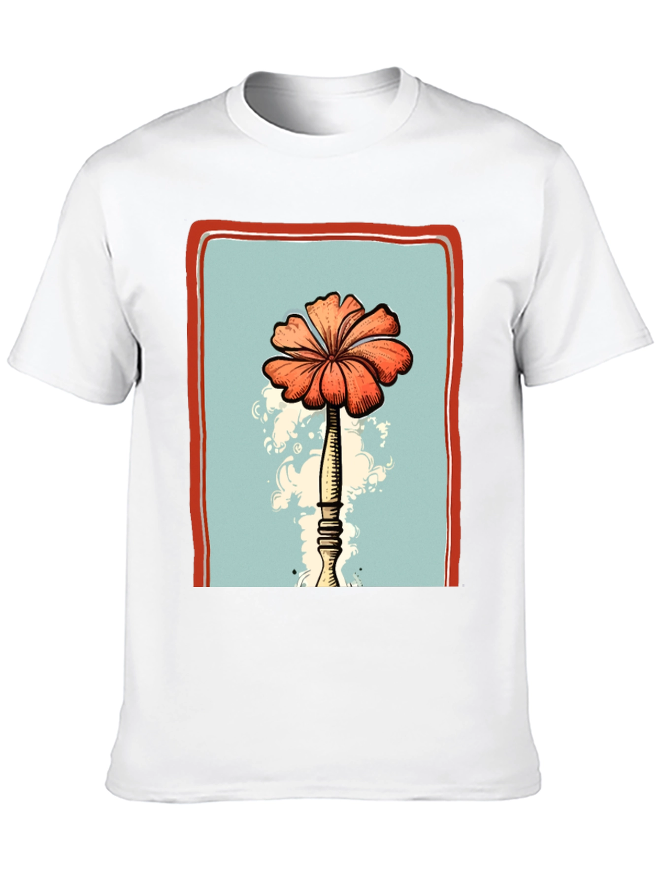 Floral Print Graphic T-Shirt - Unique Design