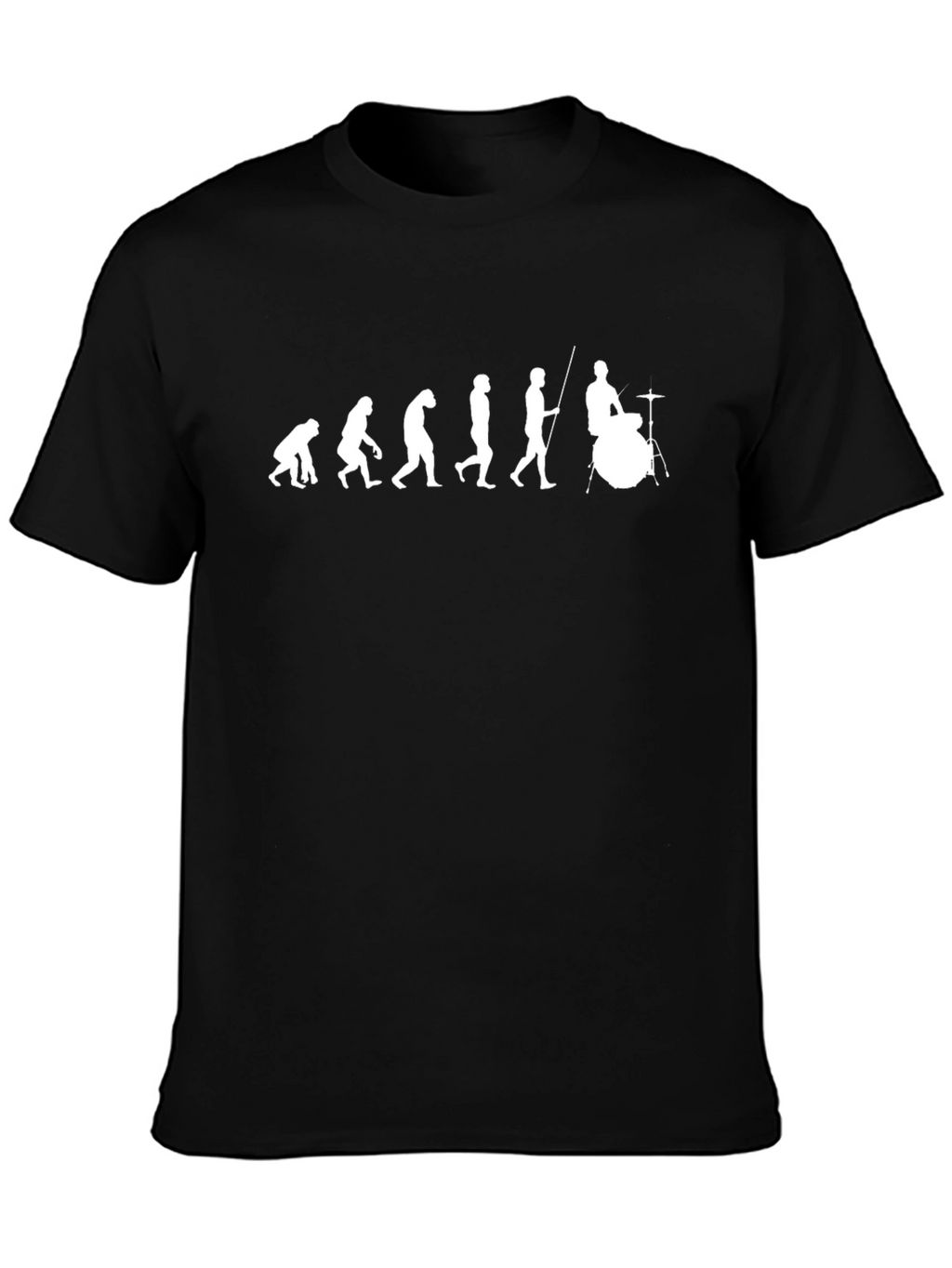 Evolution of Drummer T-Shirt - Black Cotton
