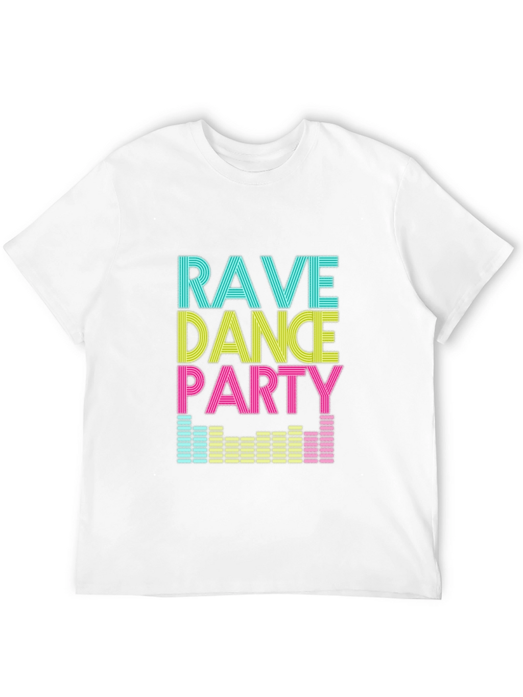 Rave Dance Party Graphic T-Shirt - Black