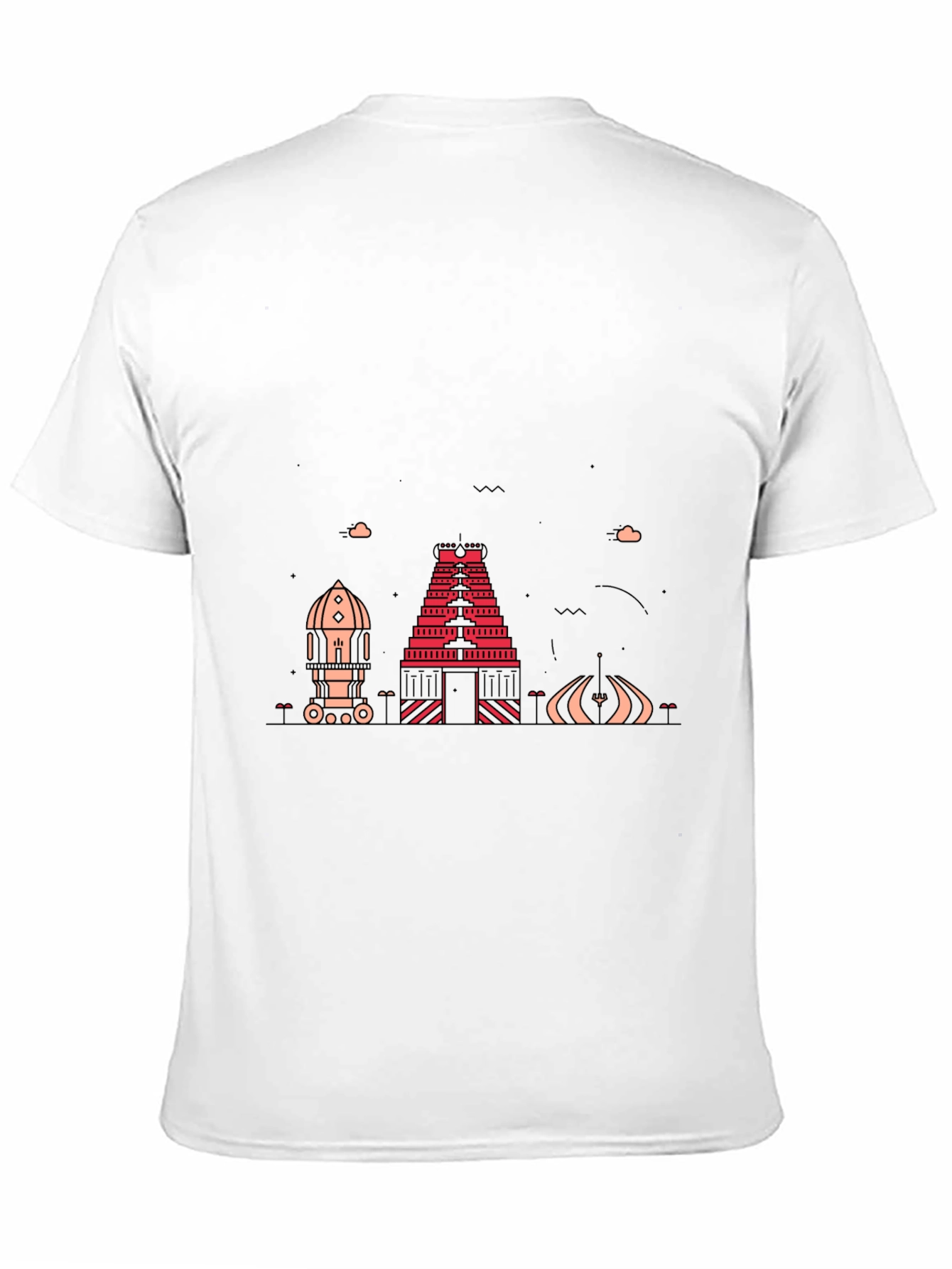 Modern Graphic Tee - Chennai Temple Design