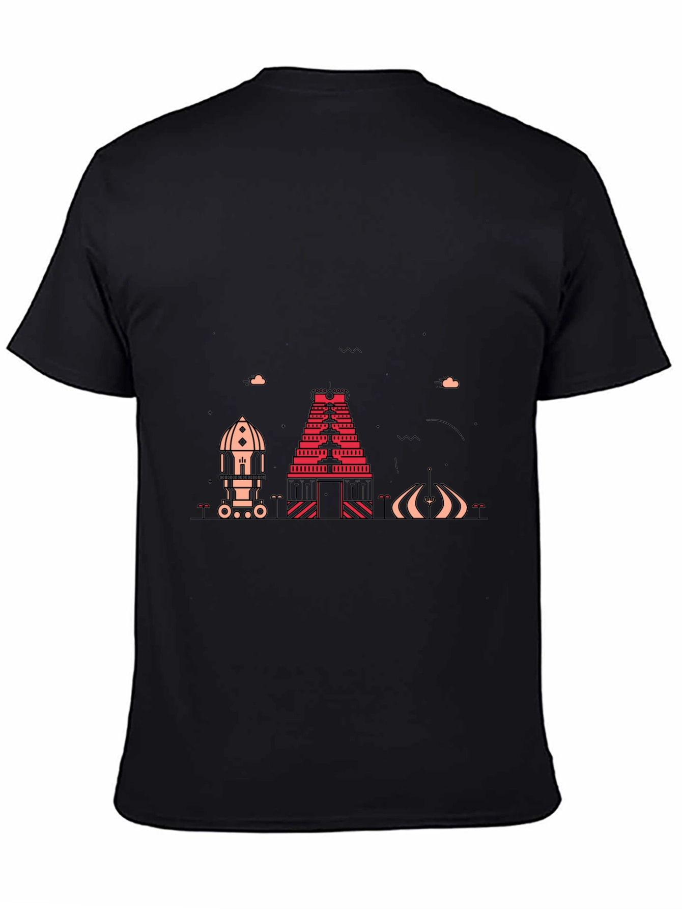 Modern Graphic Tee - Chennai Temple Design