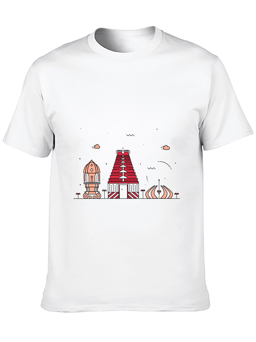 Modern Graphic Tee - Chennai Temple Design