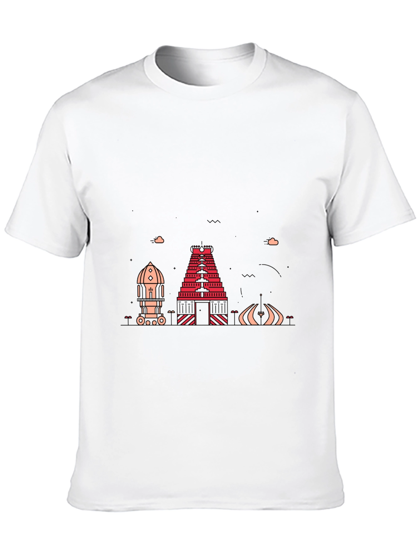 Modern Graphic Tee - Chennai Temple Design