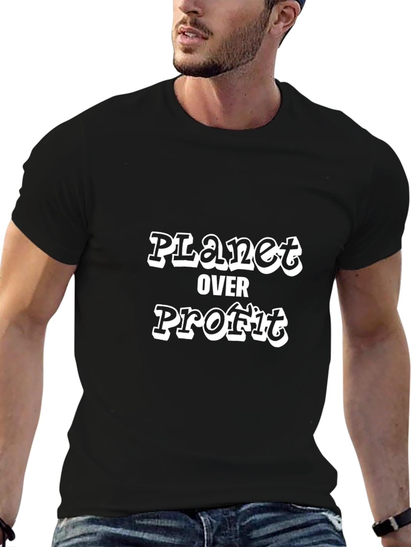 Planet Over Profit Graphic Tee - Eco-Friendly Activism