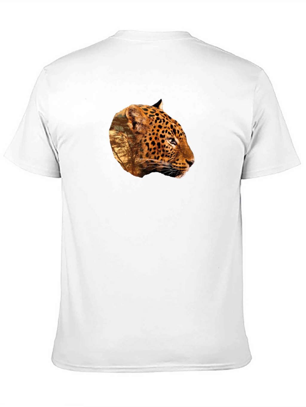Leopard Print Graphic Tee - Black Unisex T-Shirt
