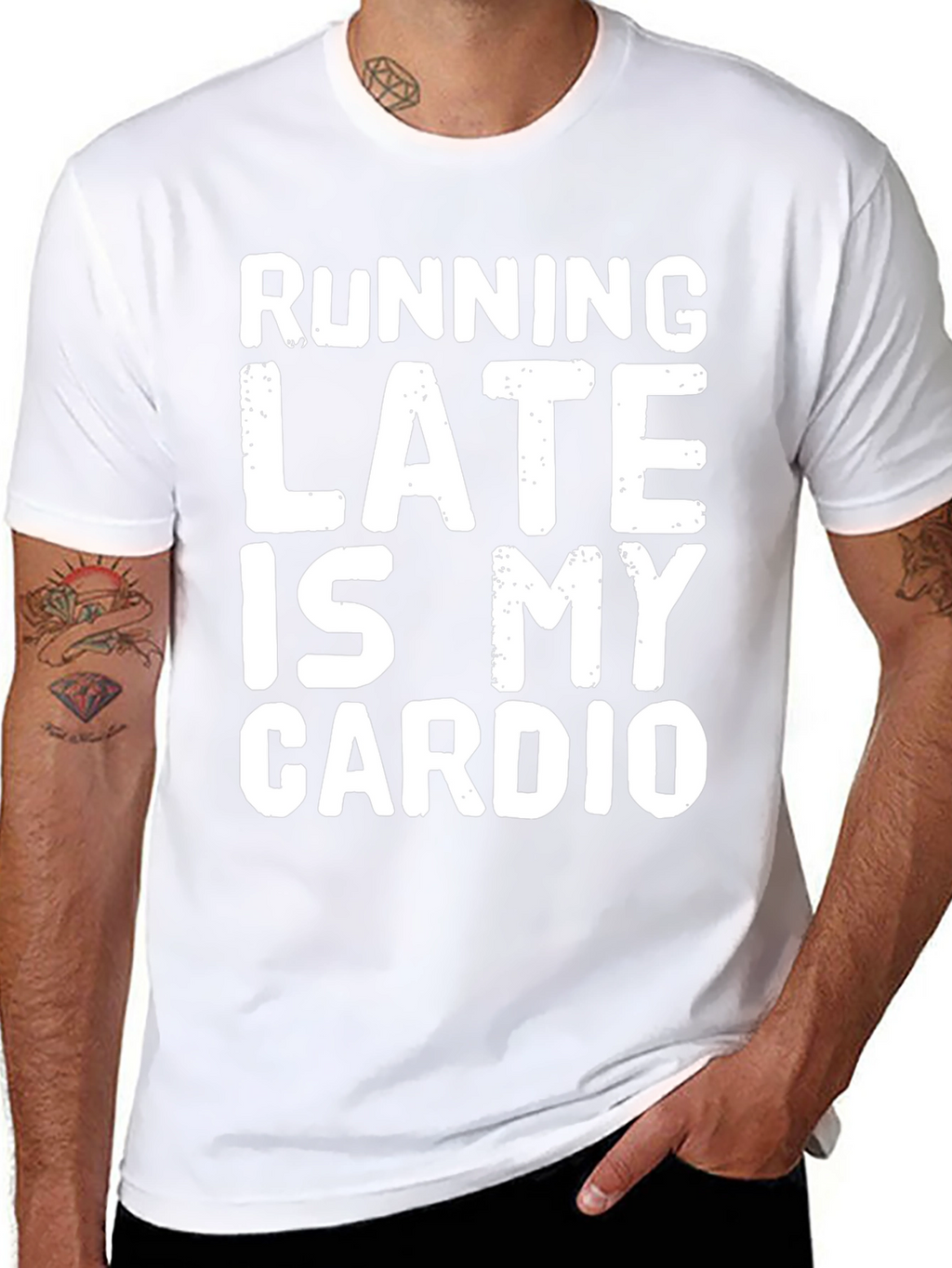 Funny Running Late Is My Cardio Graphic T-Shirt
