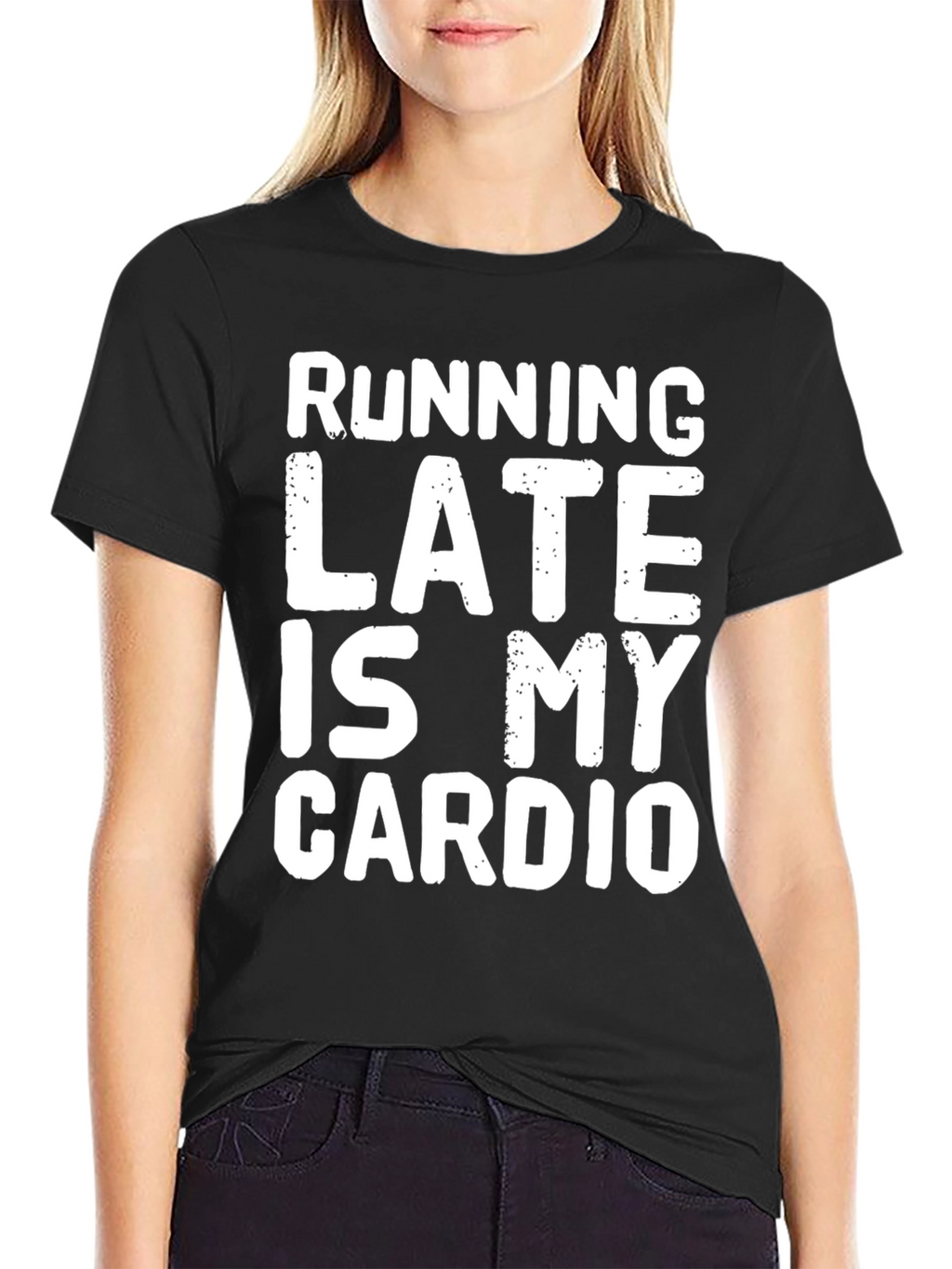 Funny Running Late Is My Cardio Graphic T-Shirt