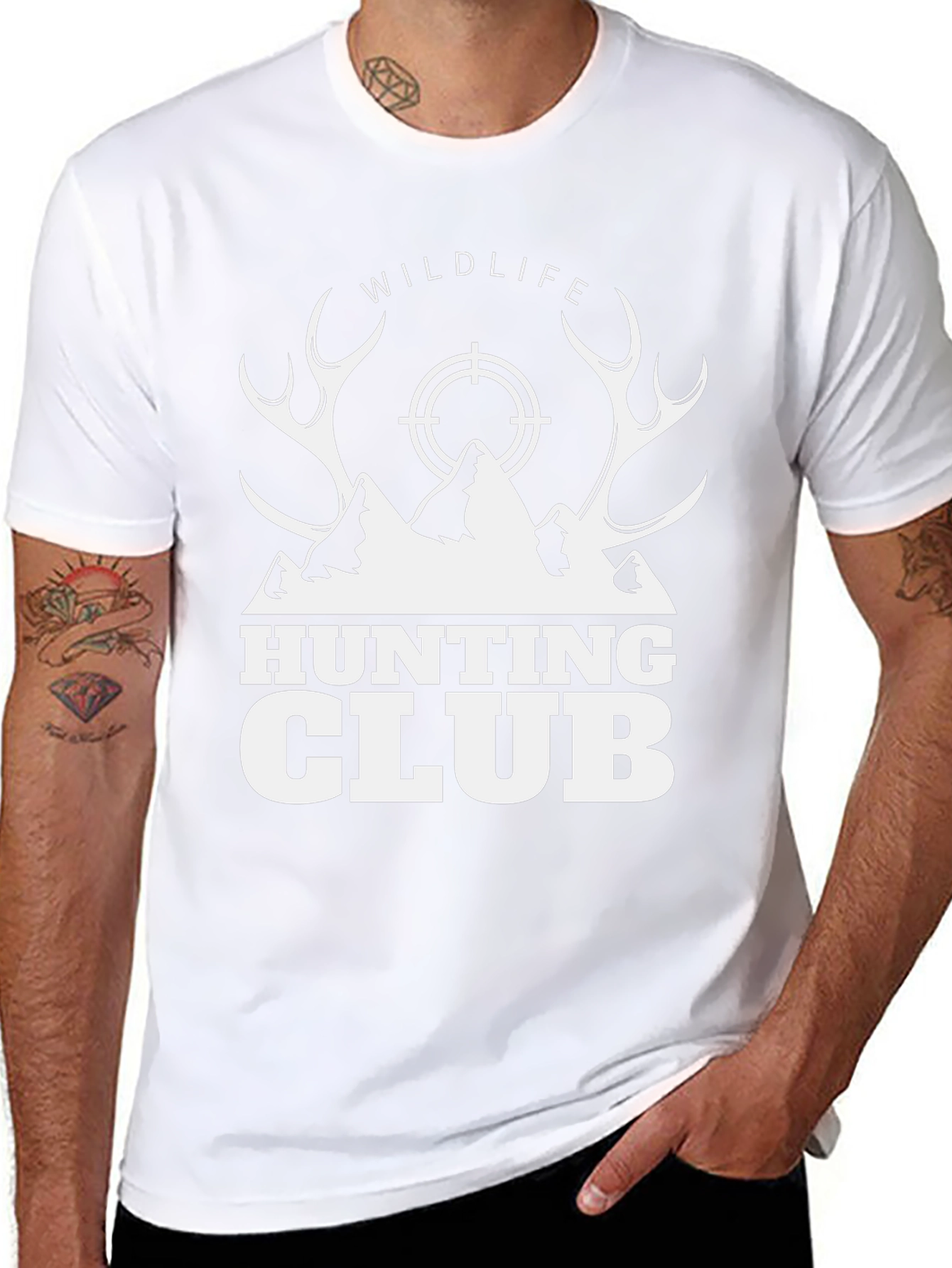 Wildlife Hunting Club Graphic T-Shirt - Black