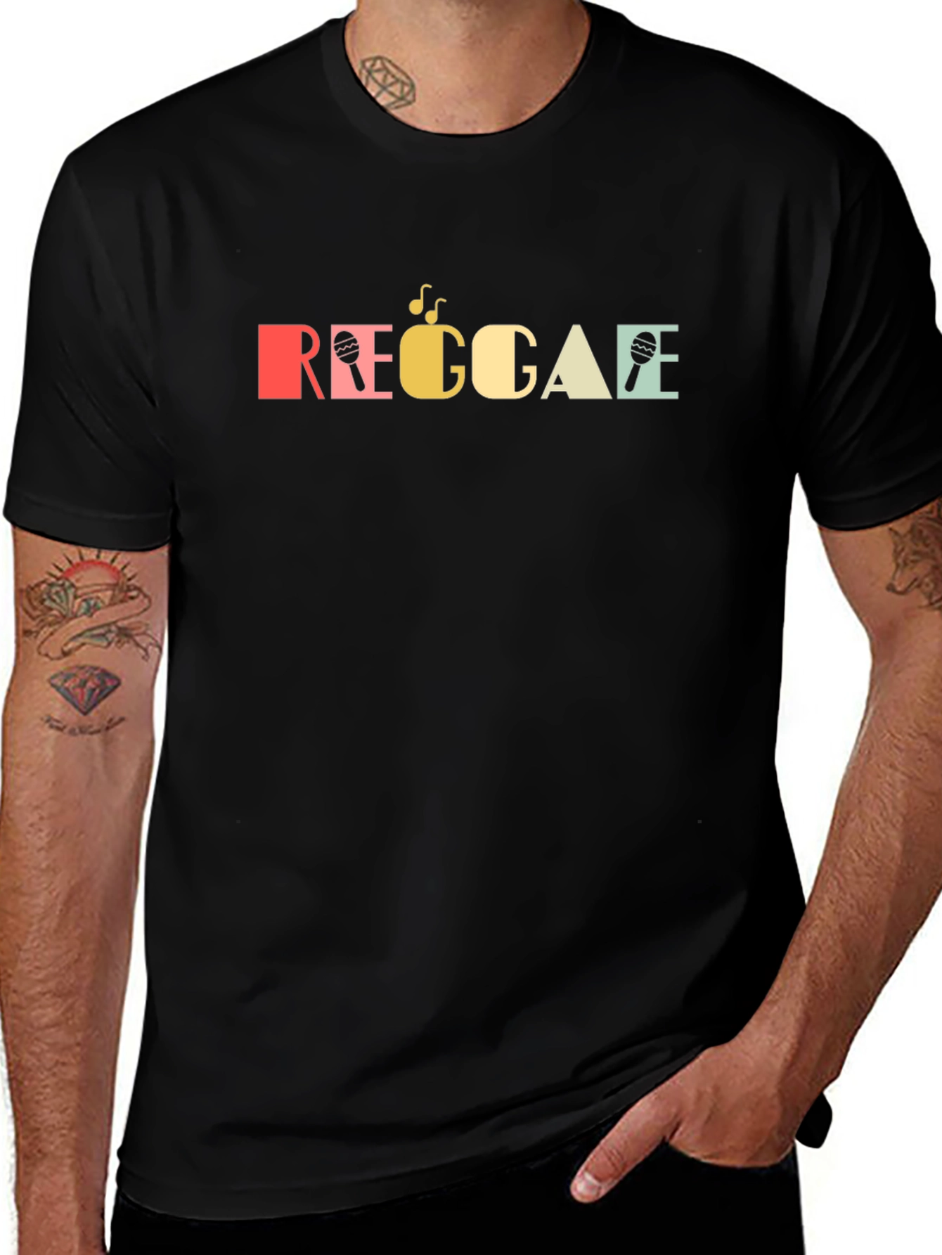 Retro Reggae T-Shirt - Colorful Music Lover Tee