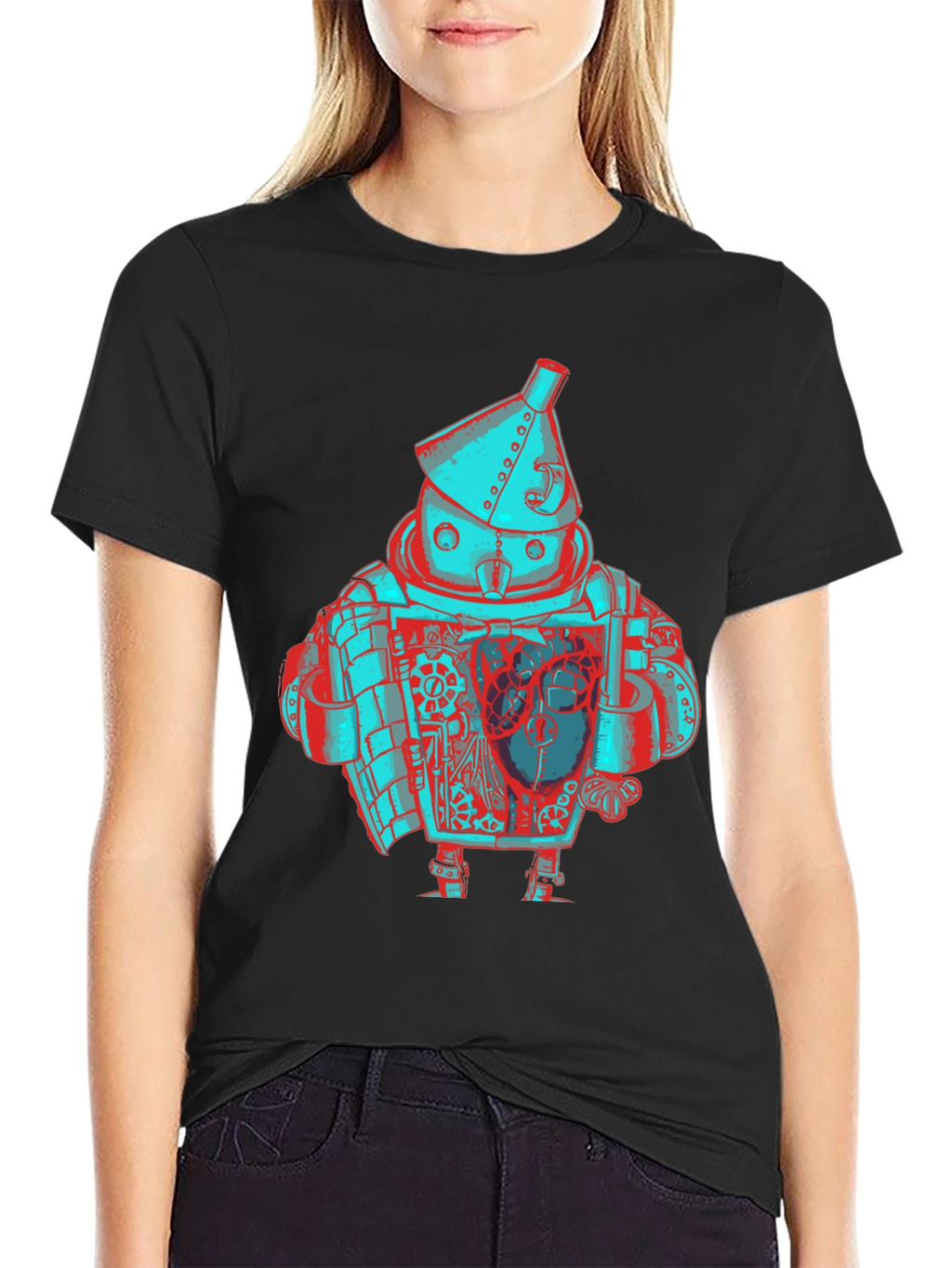 Heart Robot Graphic T-Shirt
