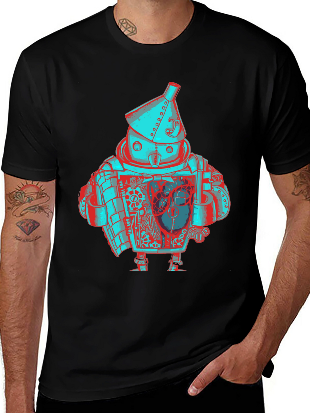 Heart Robot Graphic T-Shirt