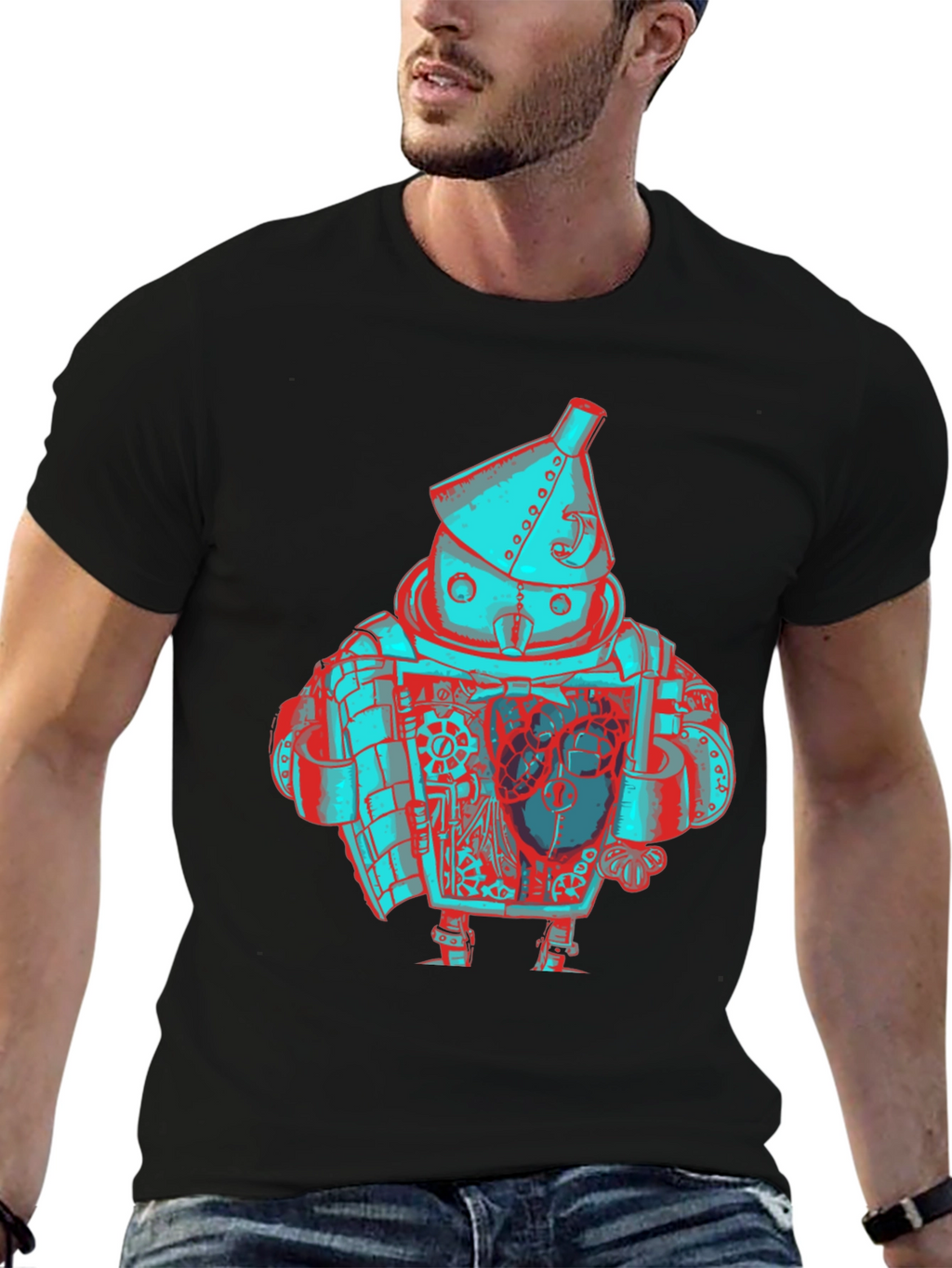 Heart Robot Graphic T-Shirt