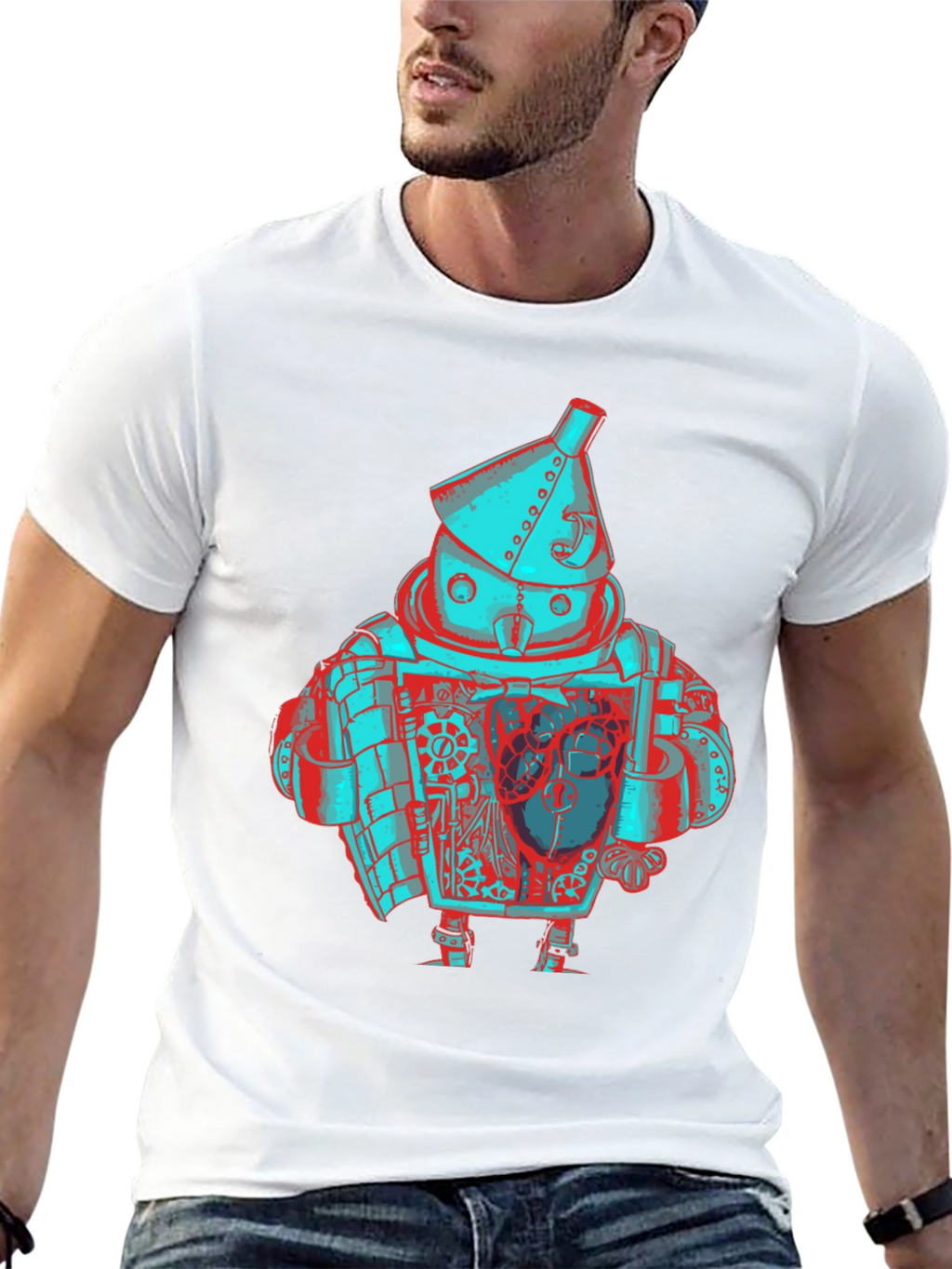 Heart Robot Graphic T-Shirt