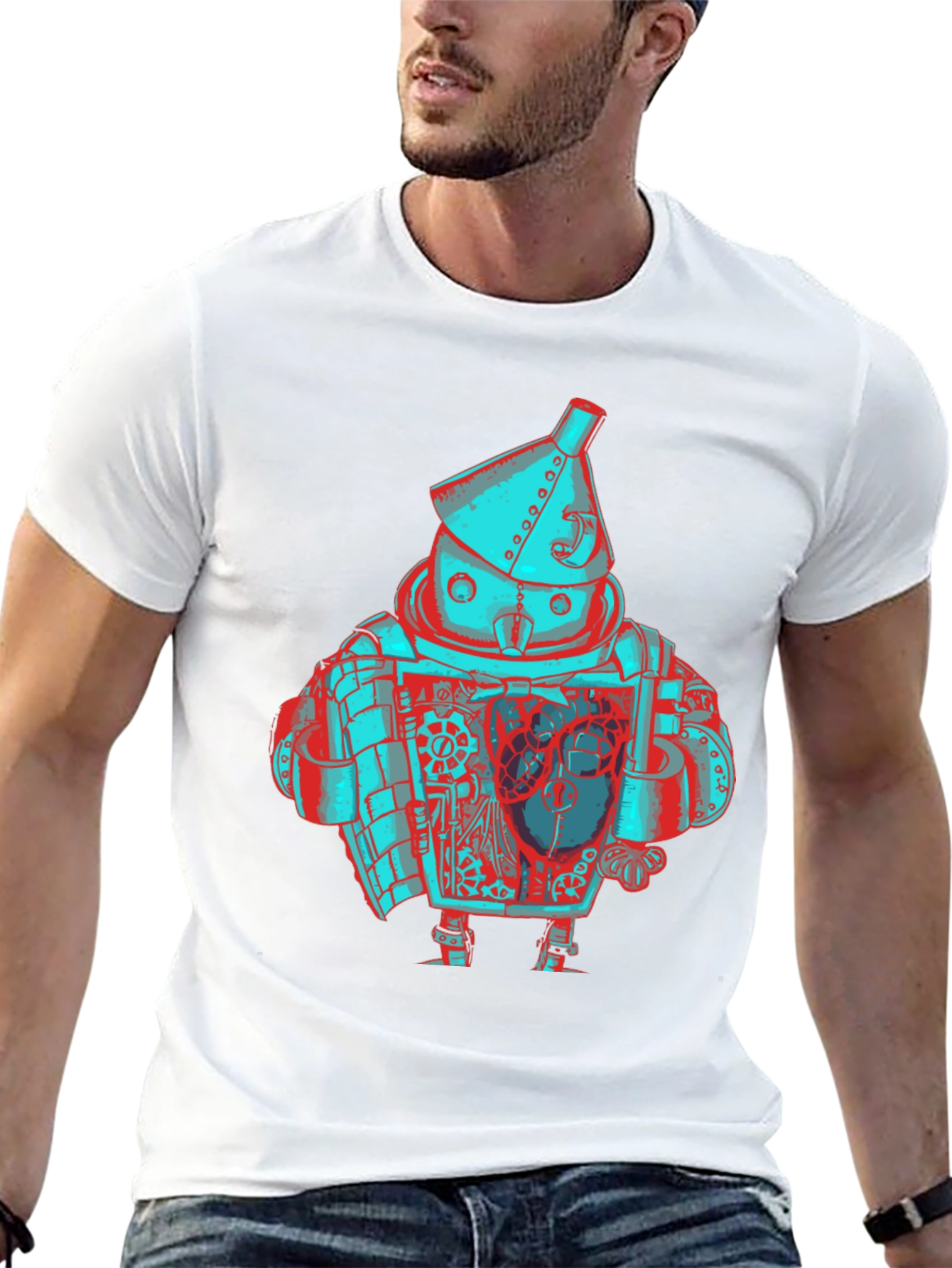 Heart Robot Graphic T-Shirt