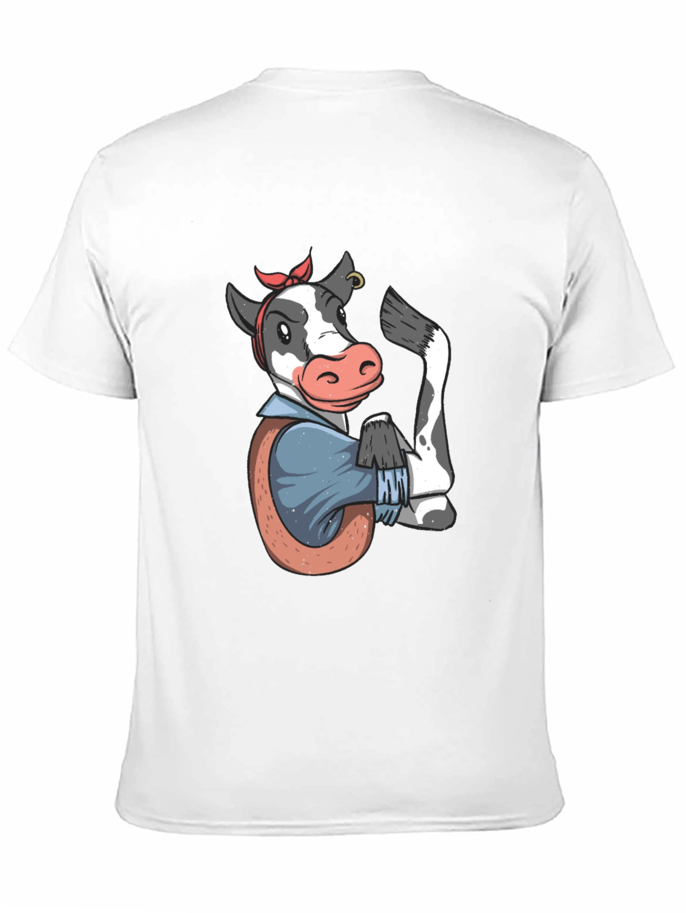 We Can Do It Cow T-Shirt - Black