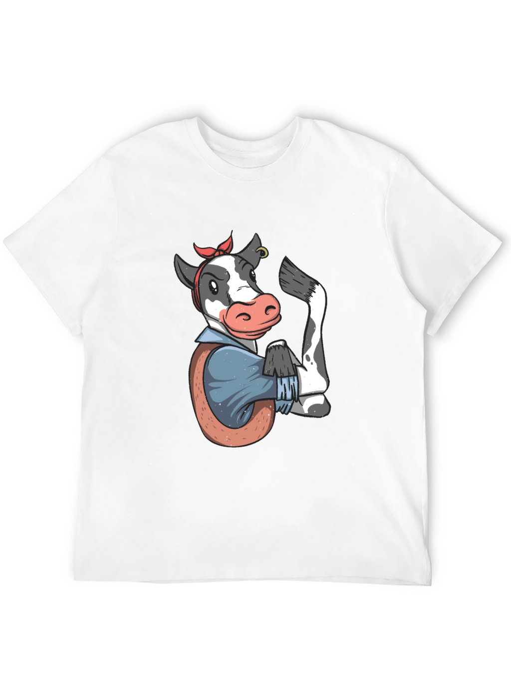 We Can Do It Cow T-Shirt - Black
