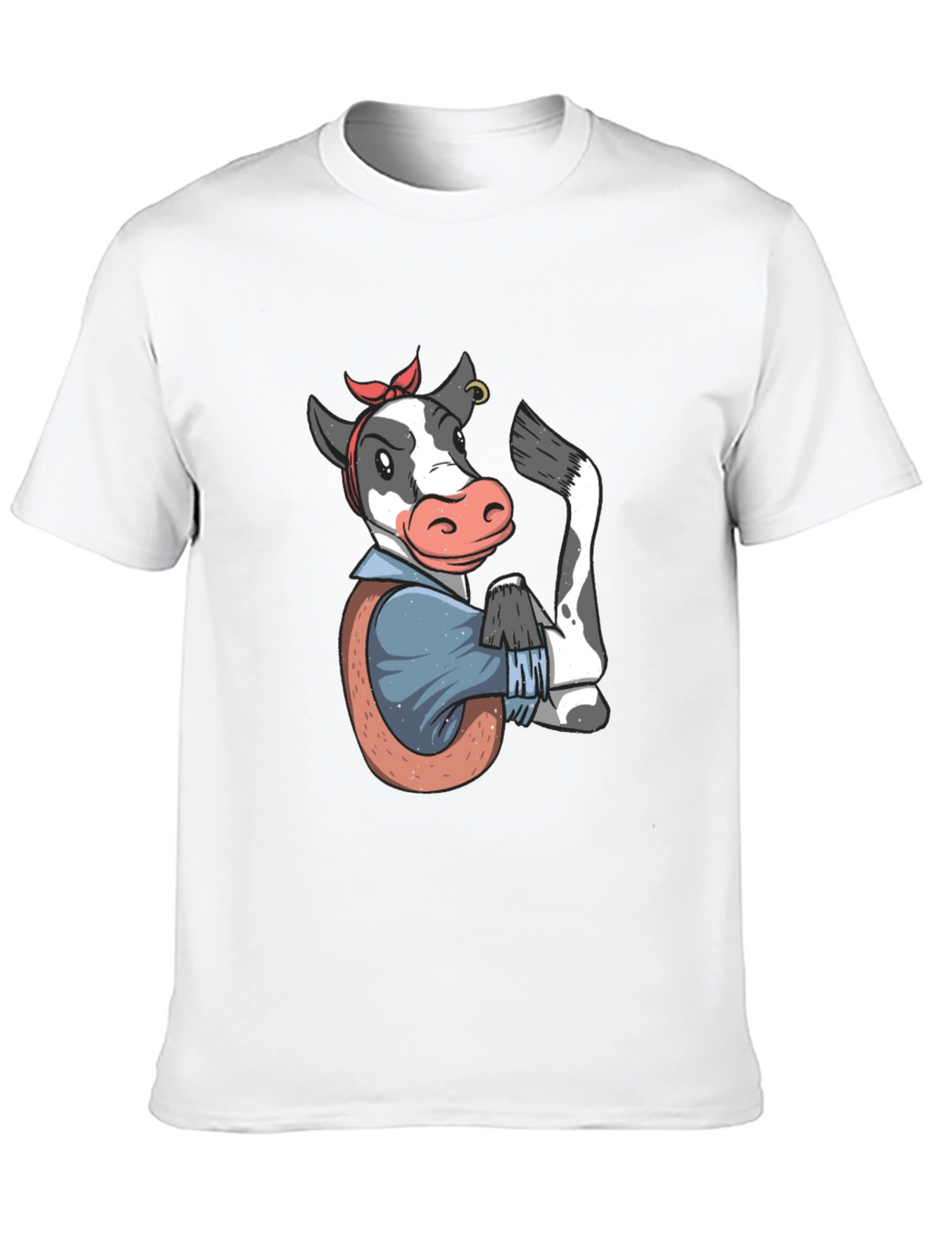 We Can Do It Cow T-Shirt - Black