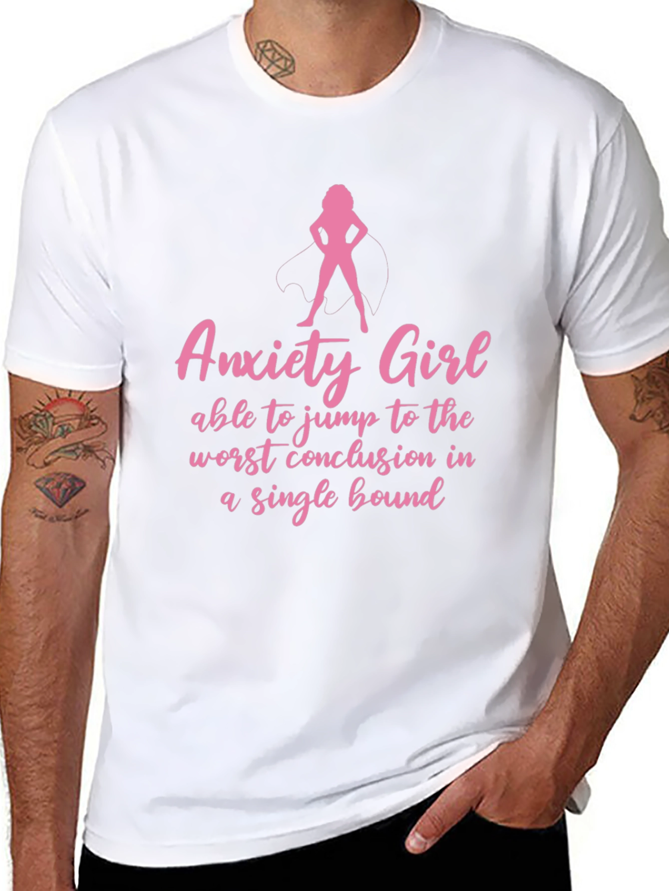 Anxiety Girl T-Shirt - Funny Graphic Tee for Women