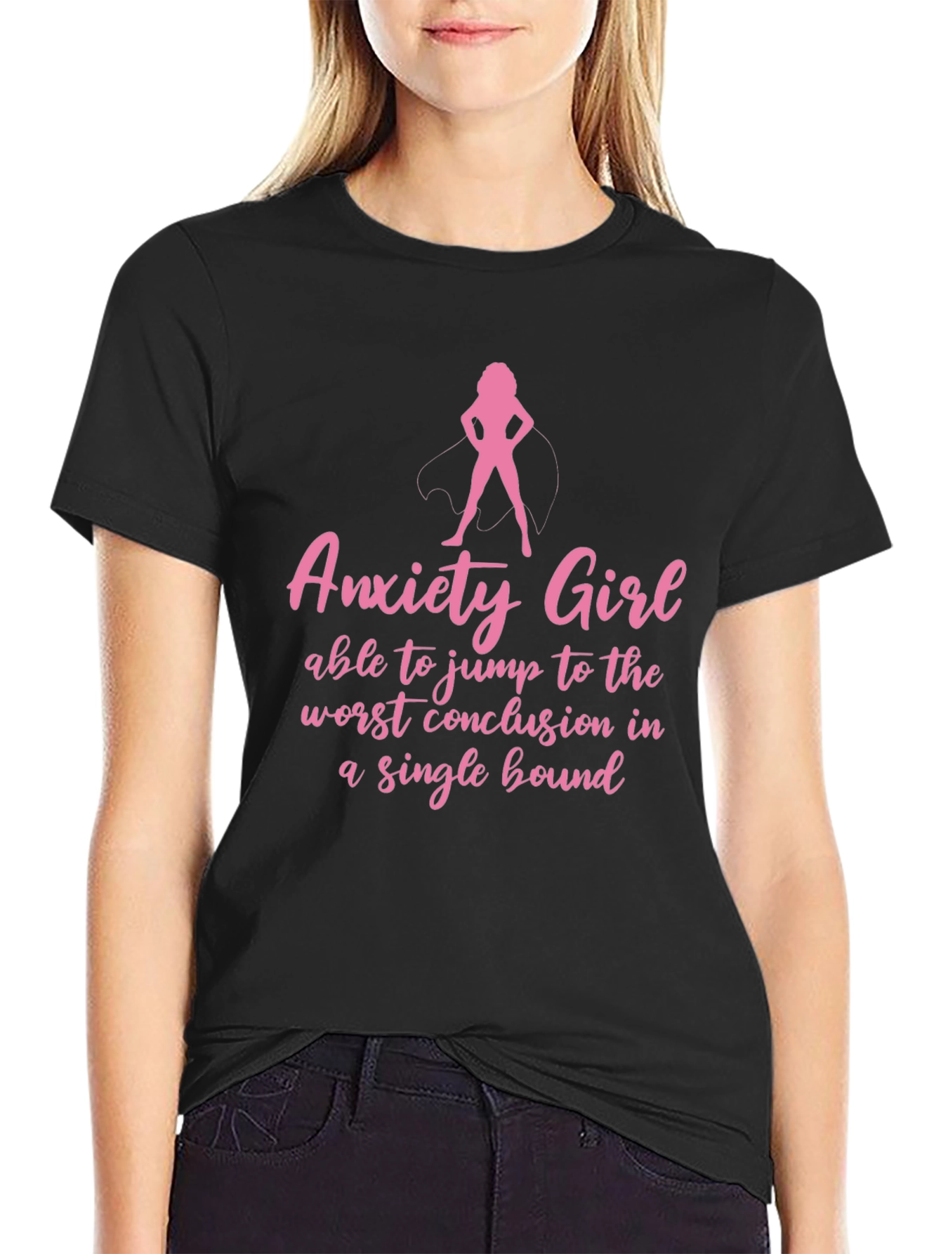 Anxiety Girl T-Shirt - Funny Graphic Tee for Women
