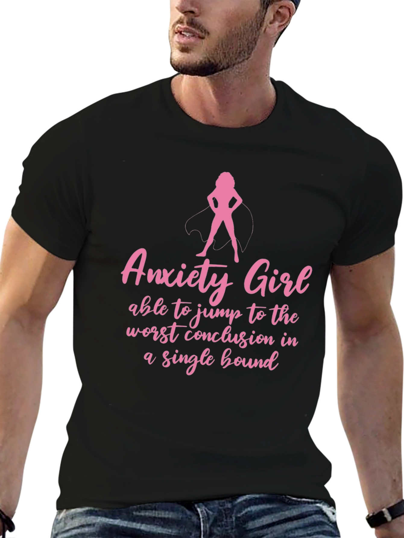 Anxiety Girl T-Shirt - Funny Graphic Tee for Women