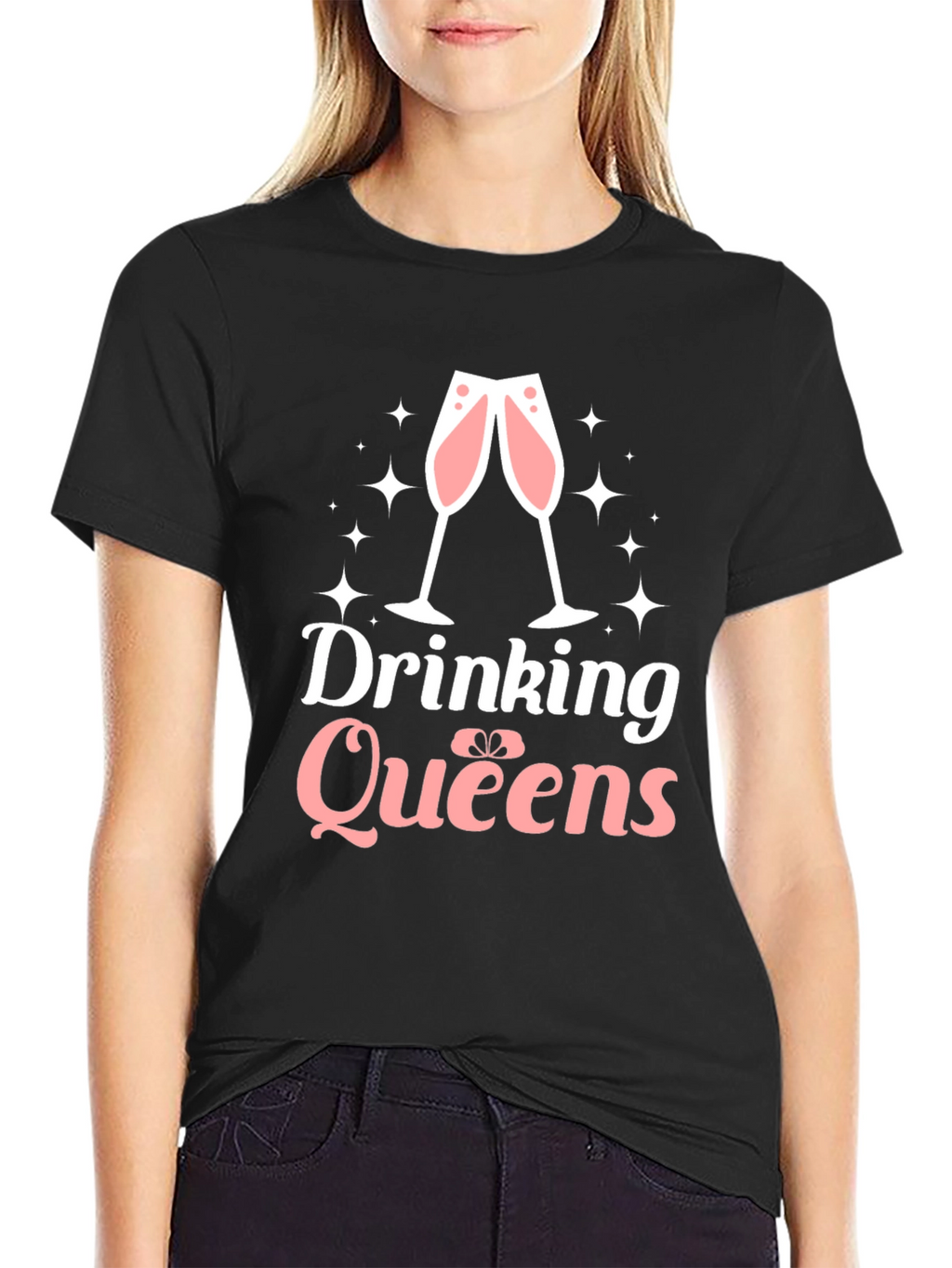 Drinking Queens Graphic Tee - Perfect for Celebrations!