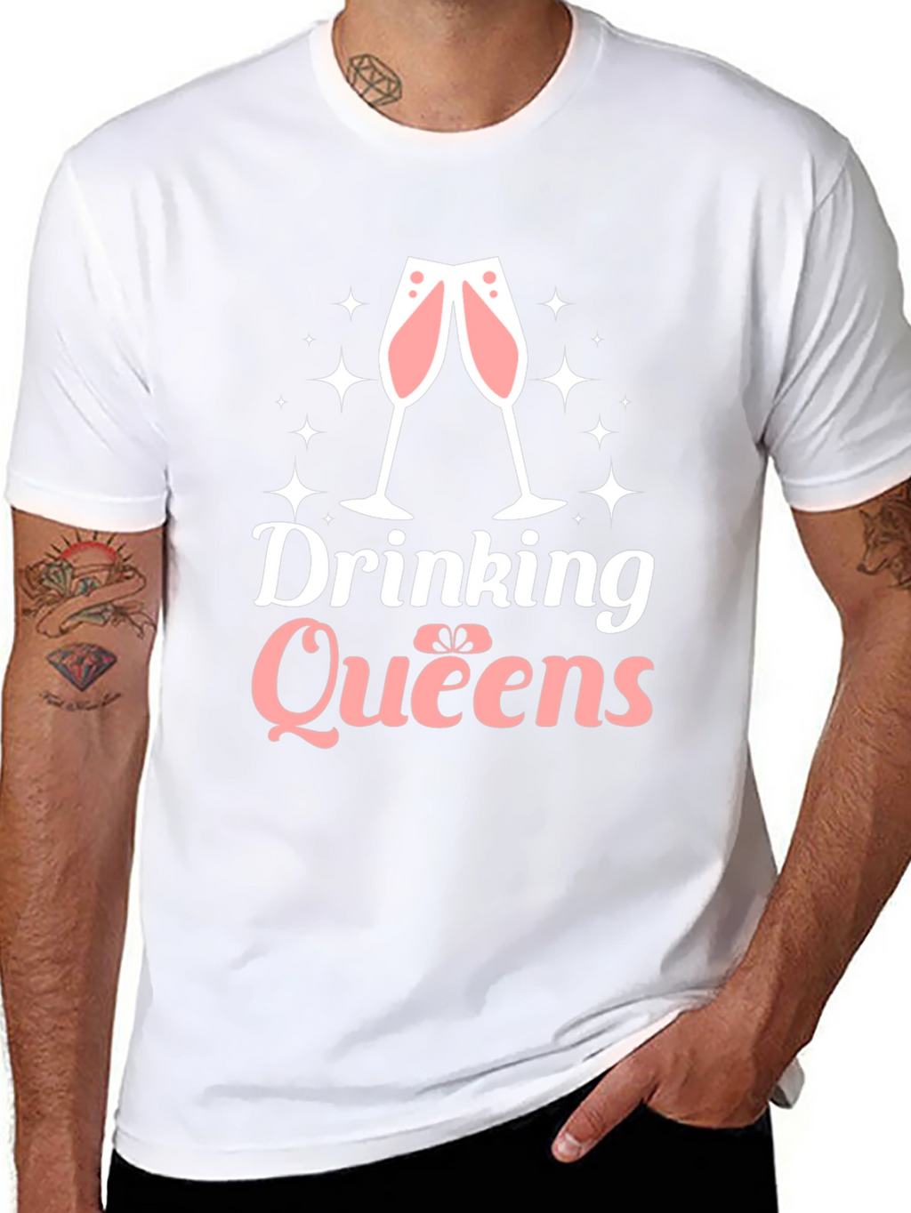 Drinking Queens Graphic Tee - Perfect for Celebrations!