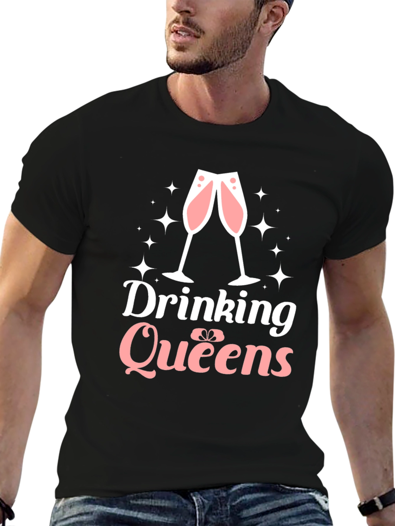 Drinking Queens Graphic Tee - Perfect for Celebrations!