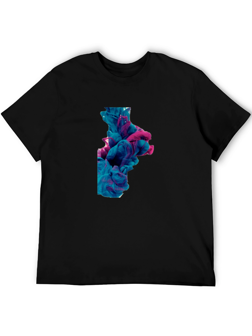 Abstract Ink Swirl Tee - Black Graphic T-Shirt