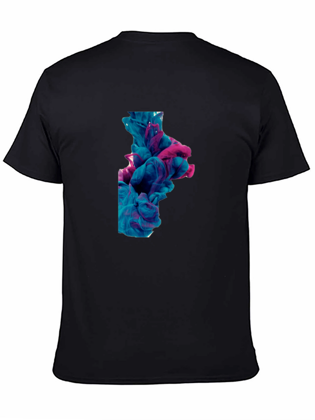 Abstract Ink Swirl Tee - Black Graphic T-Shirt