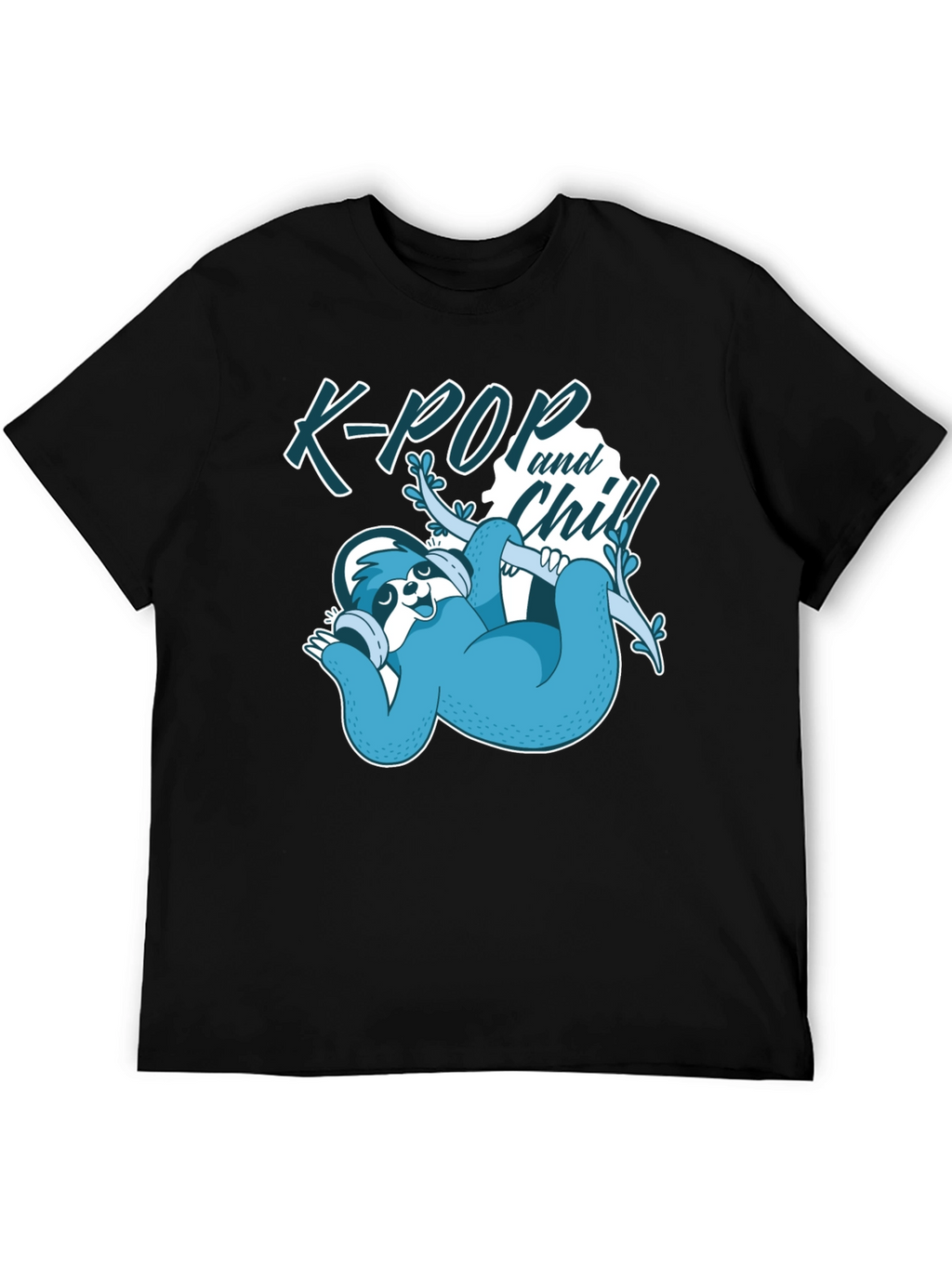 K-Pop and Chill Sloth Graphic Tee