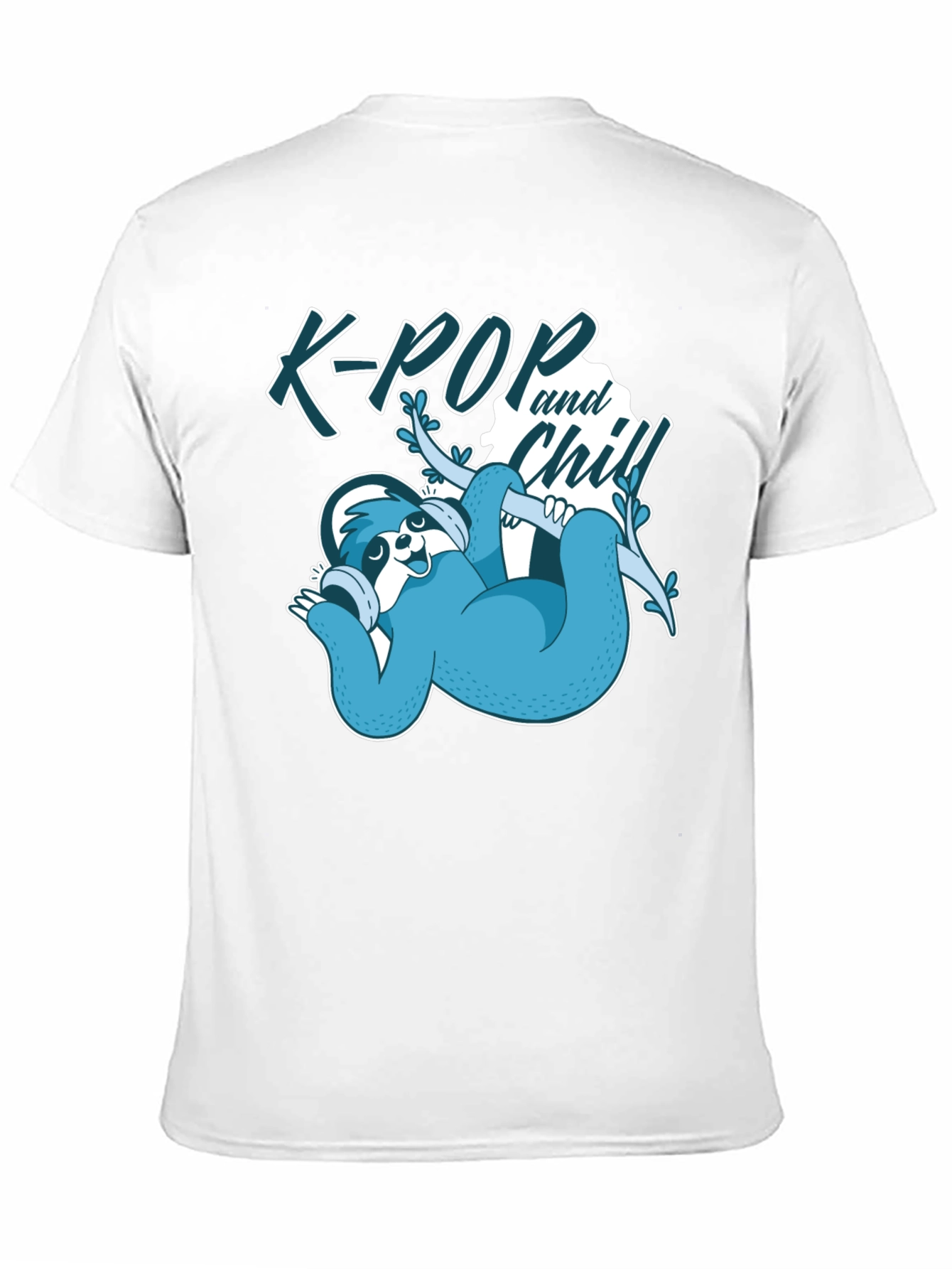 K-Pop and Chill Sloth Graphic Tee