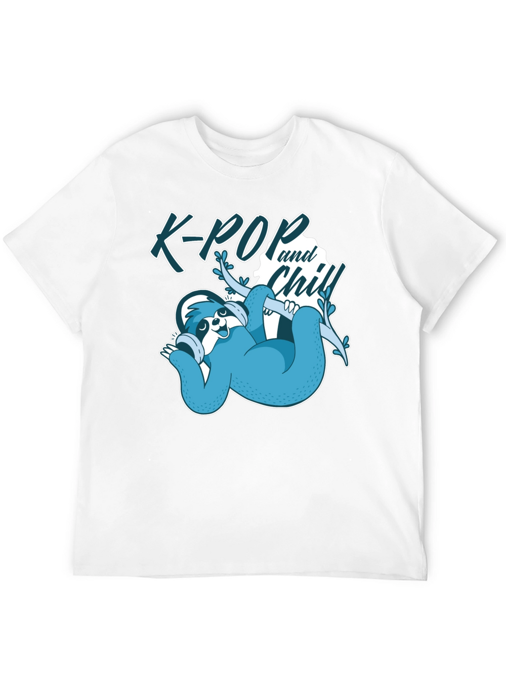 K-Pop and Chill Sloth Graphic Tee