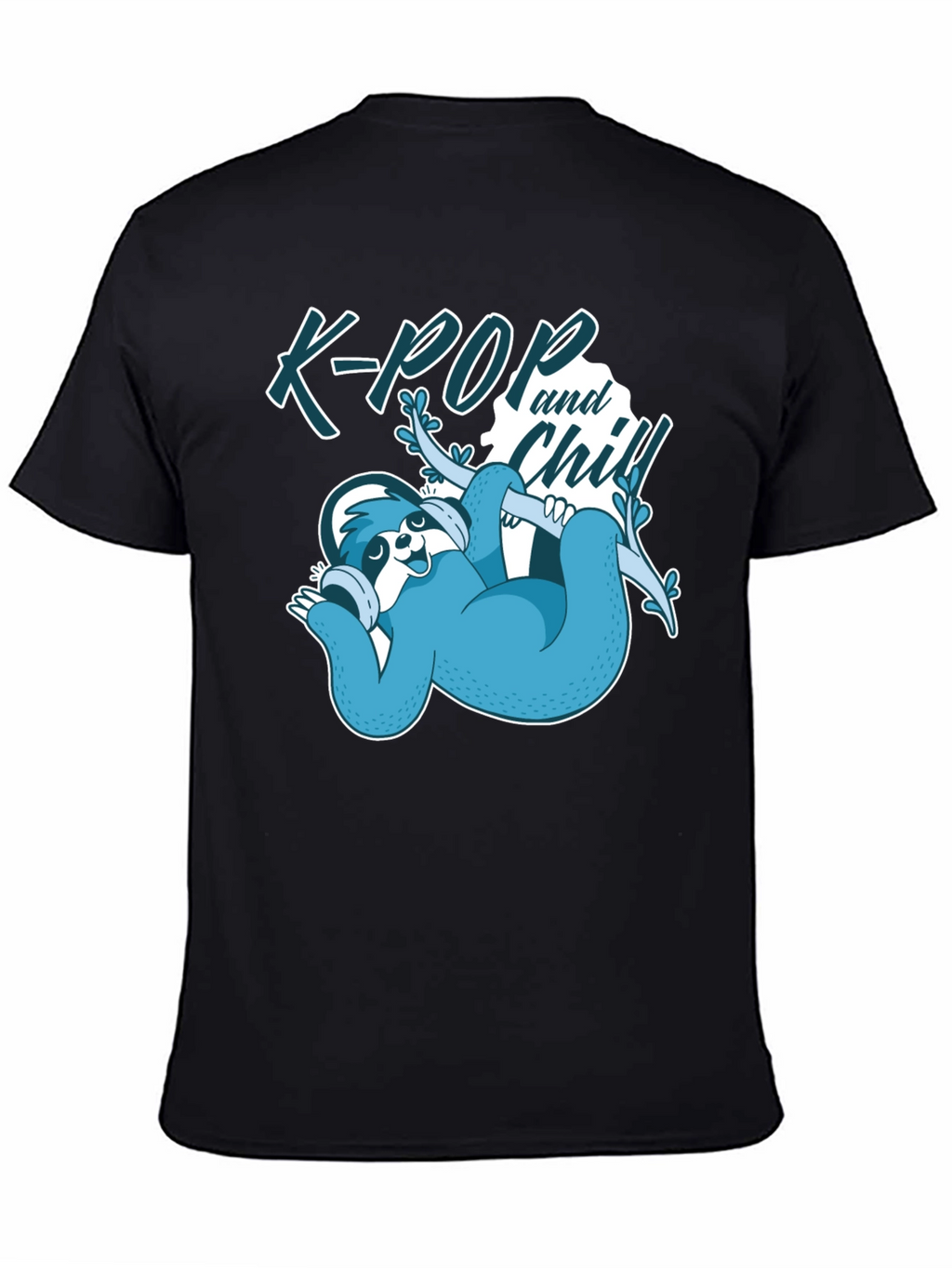 K-Pop and Chill Sloth Graphic Tee