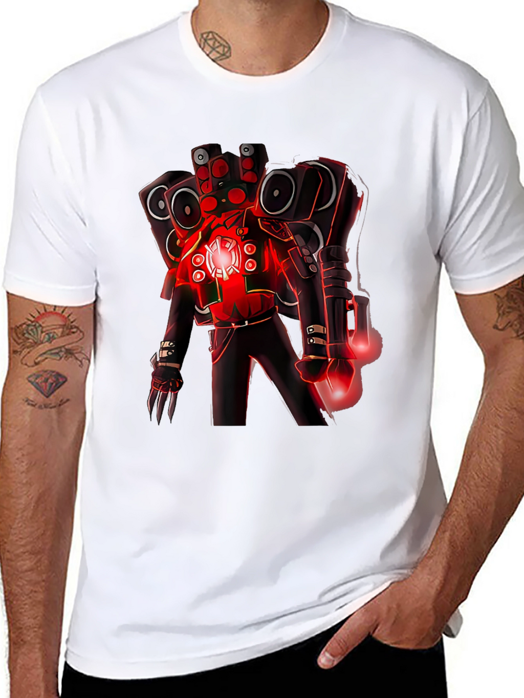 Robot DJ Graphic T-Shirt - Black Cotton Tee