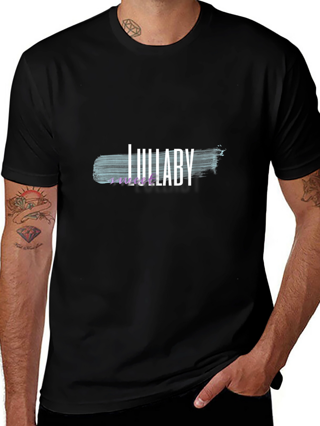 Lullaby Graphic Print Black T-Shirt